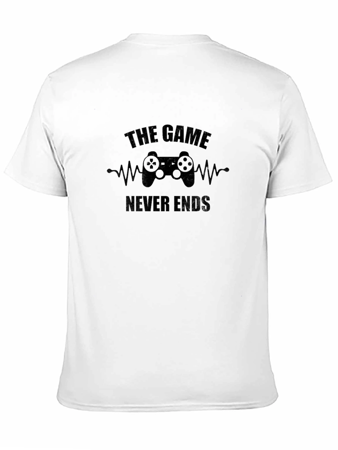 The Game Never Ends Black T-Shirt for Gamers