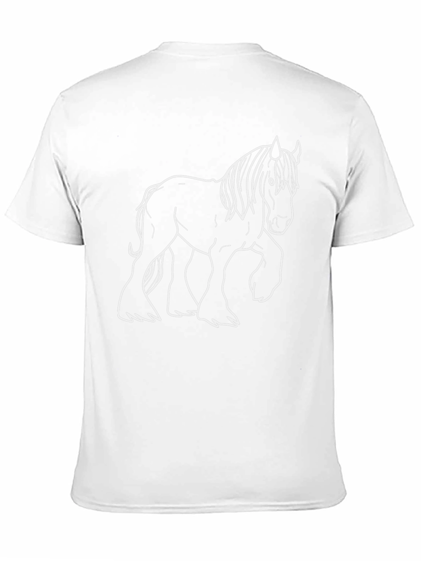 Horse Outline Black T-Shirt