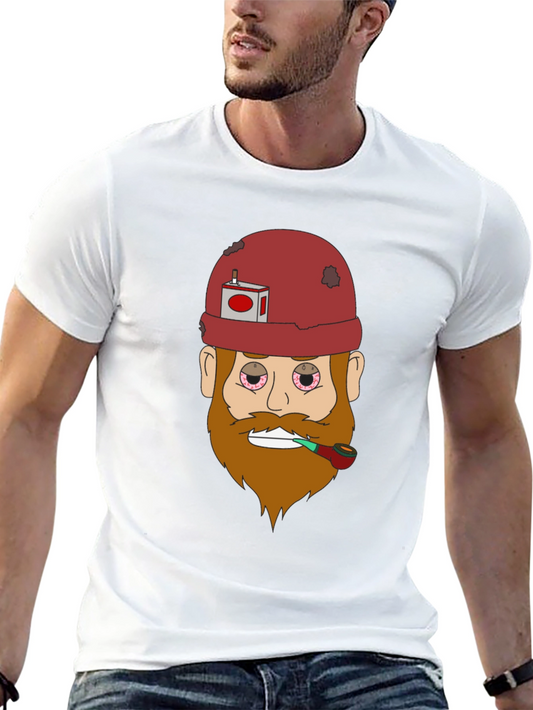 Cartoon Character Graphic T-Shirt - Black