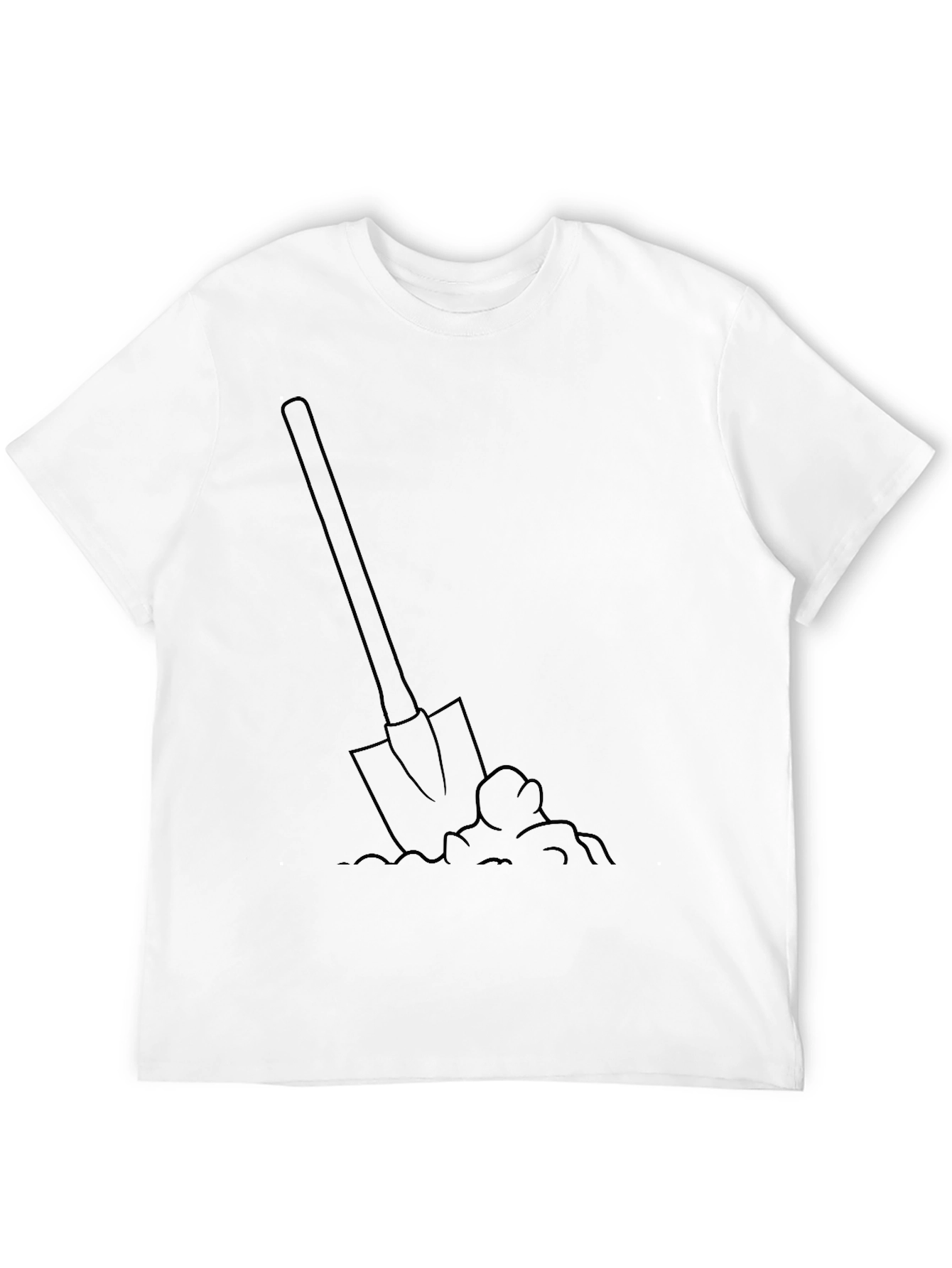 Shovel Graphic T-Shirt - Black Cotton Tee