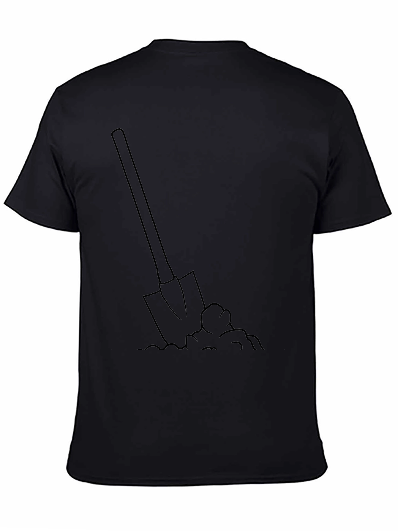Shovel Graphic T-Shirt - Black Cotton Tee