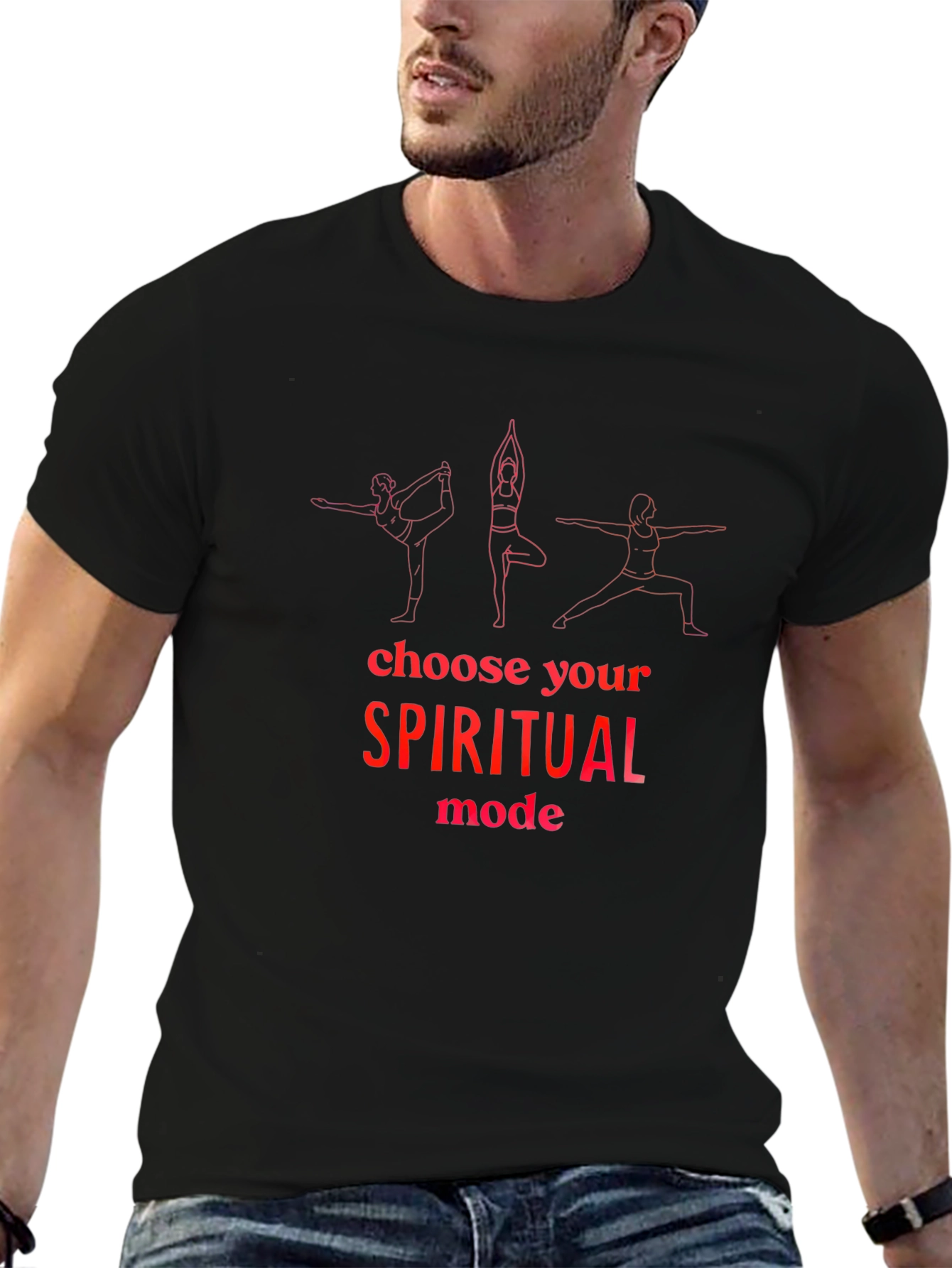 Spiritual Mode Yoga Graphic T-Shirt