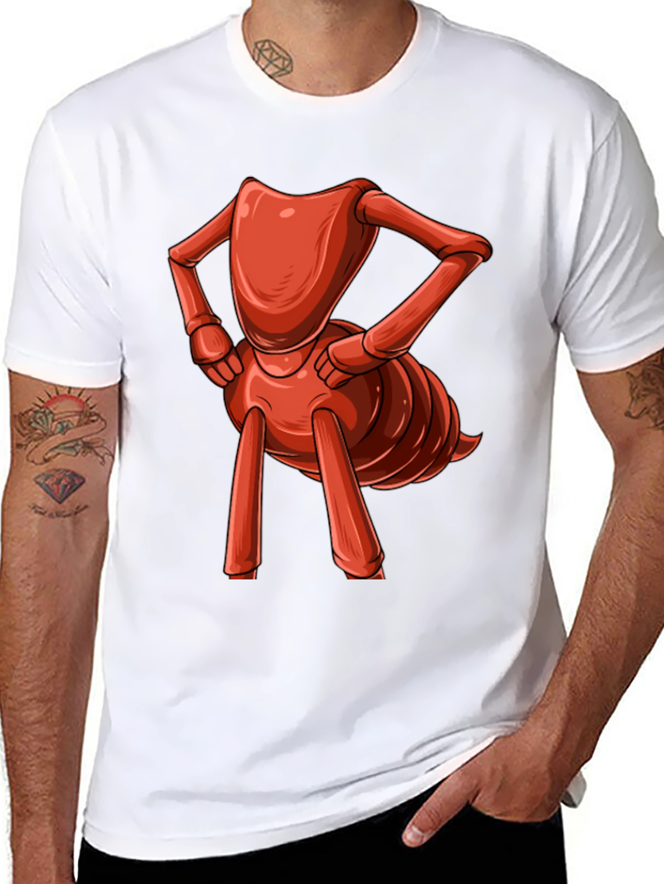 Cartoon Ant Graphic T-Shirt