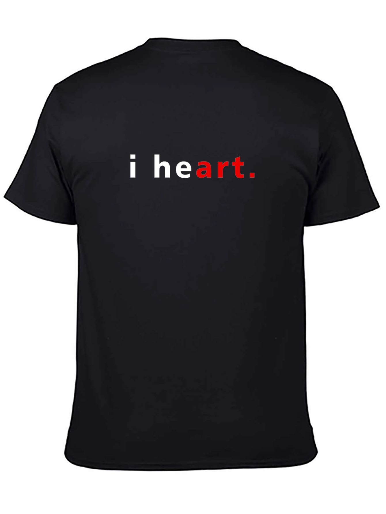 I Heart Art Graphic Tee - Casual Black T-Shirt