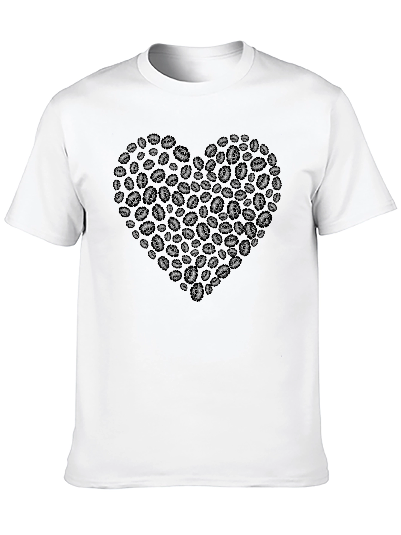 Coffee Bean Heart Tee - Black Graphic T-Shirt