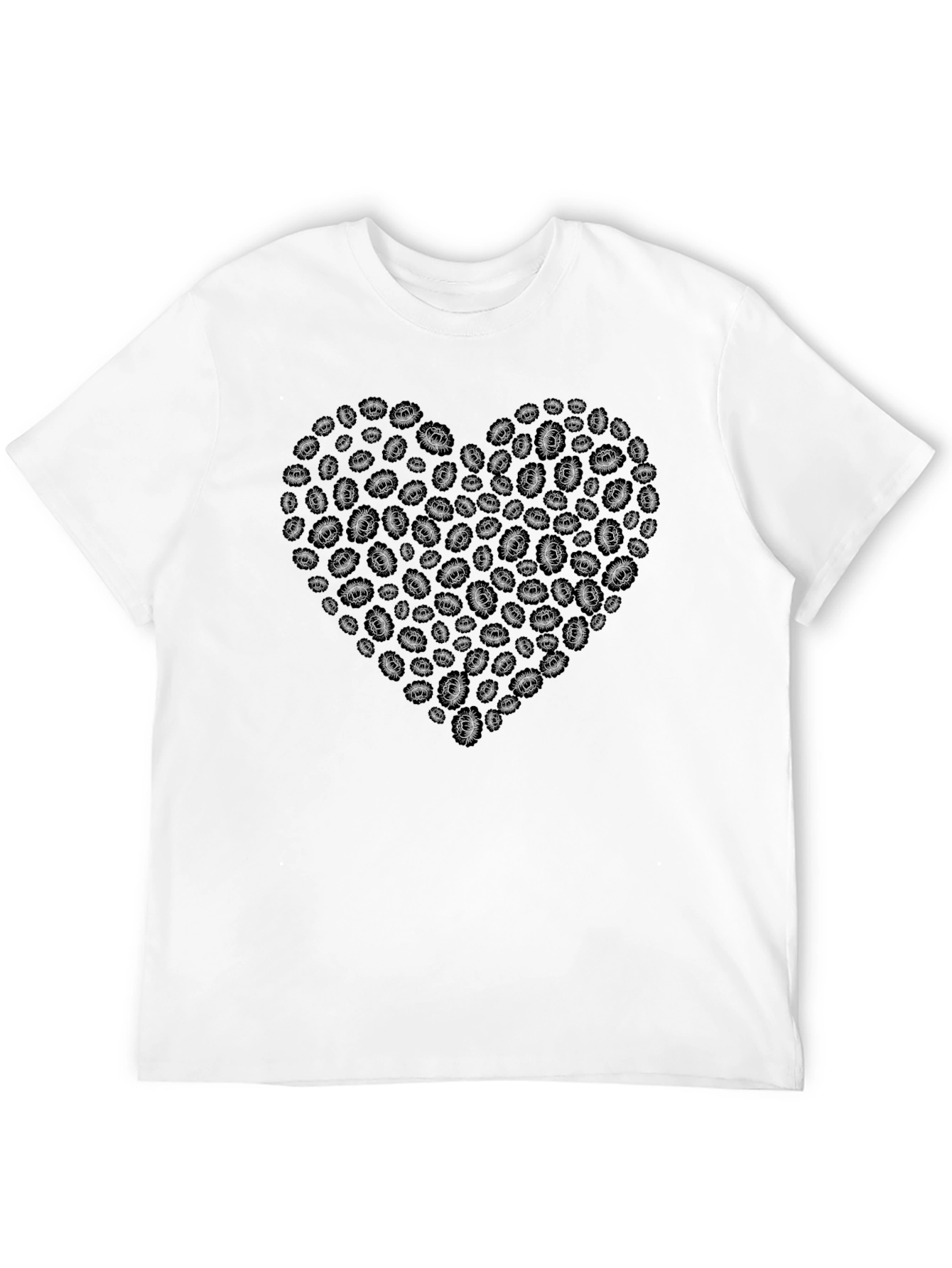 Coffee Bean Heart Tee - Black Graphic T-Shirt