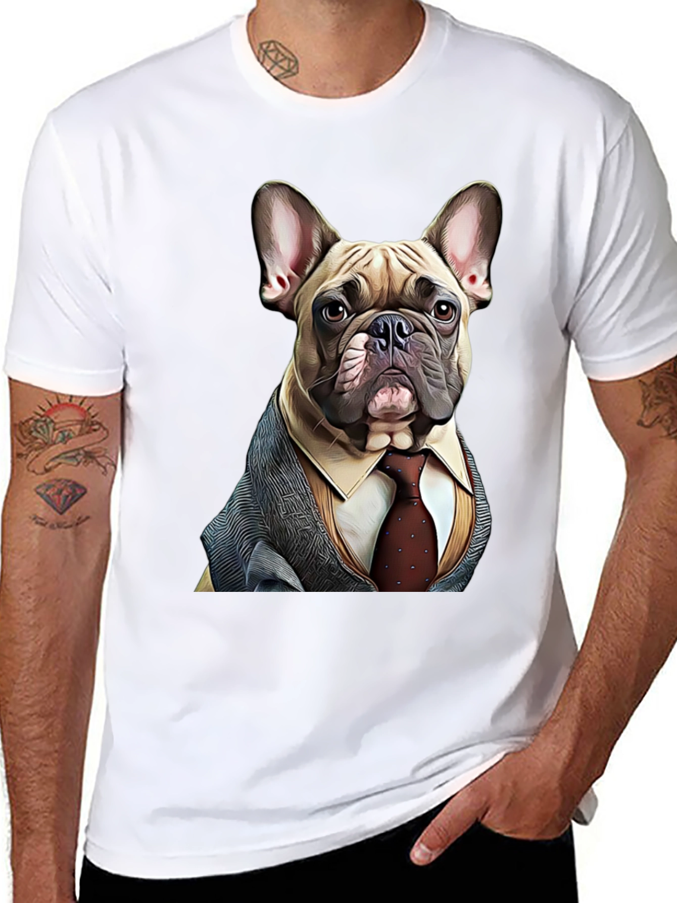Dog in Suit Graphic Tee