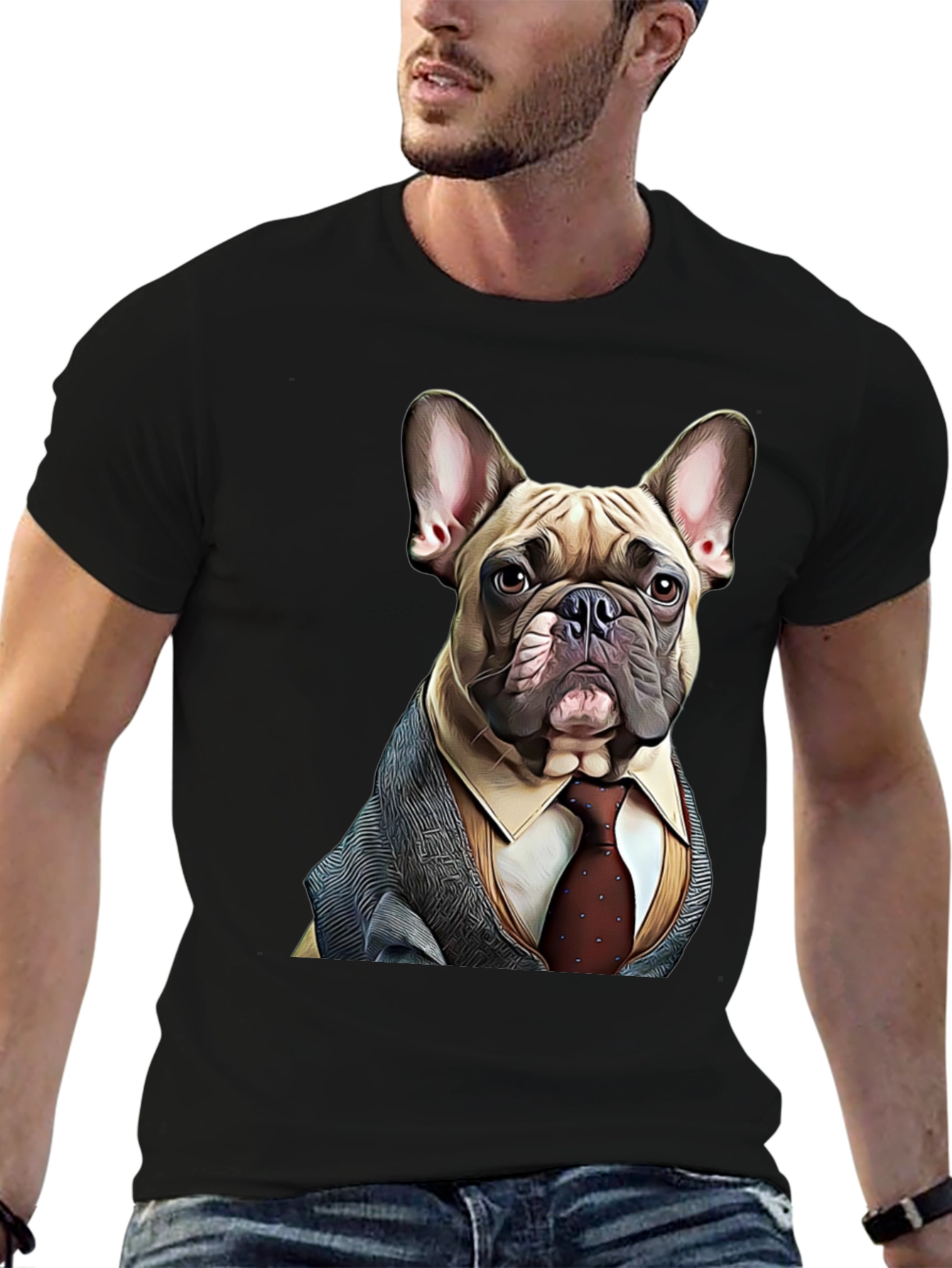 Dog in Suit Graphic Tee