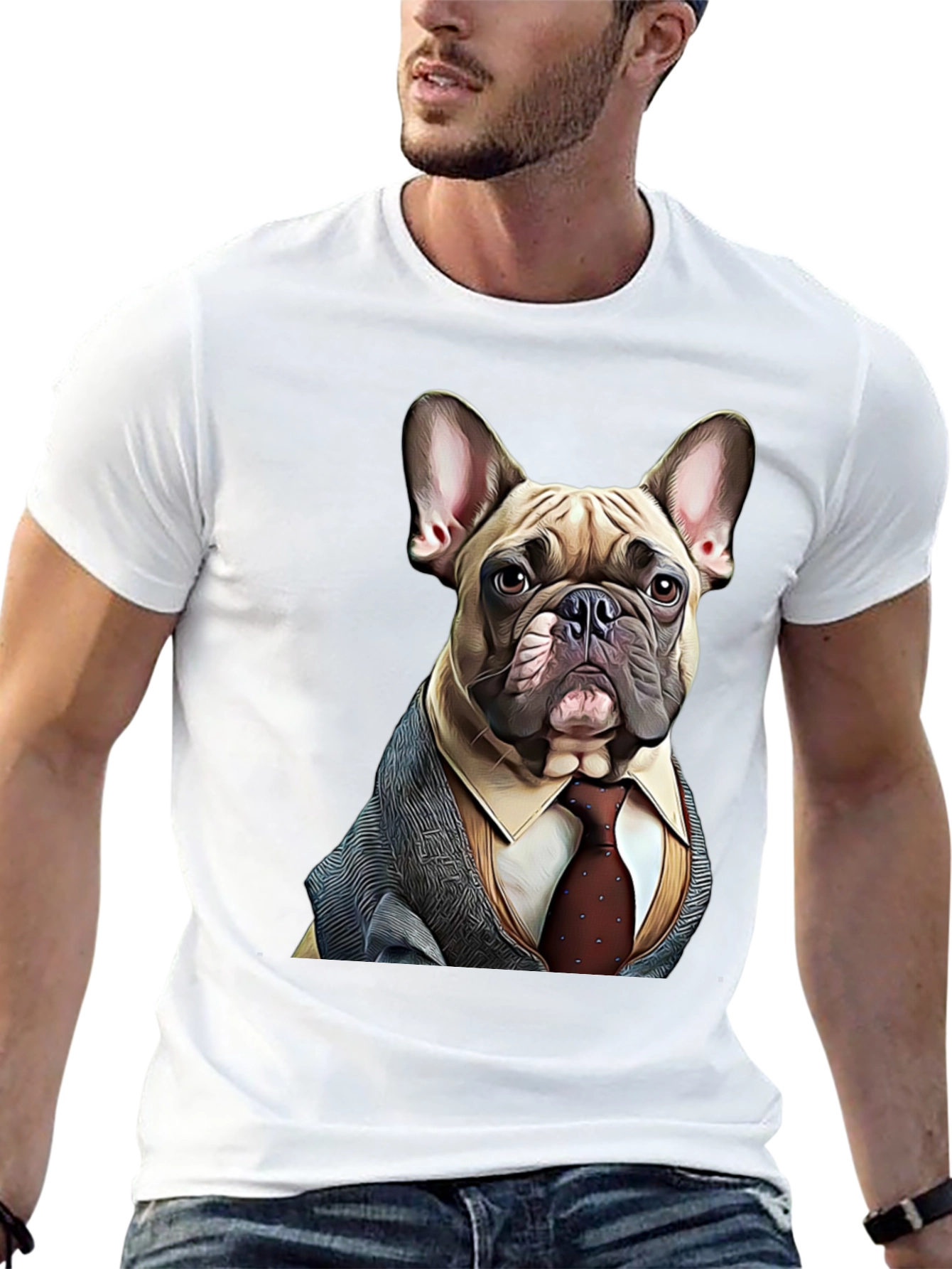Dog in Suit Graphic Tee