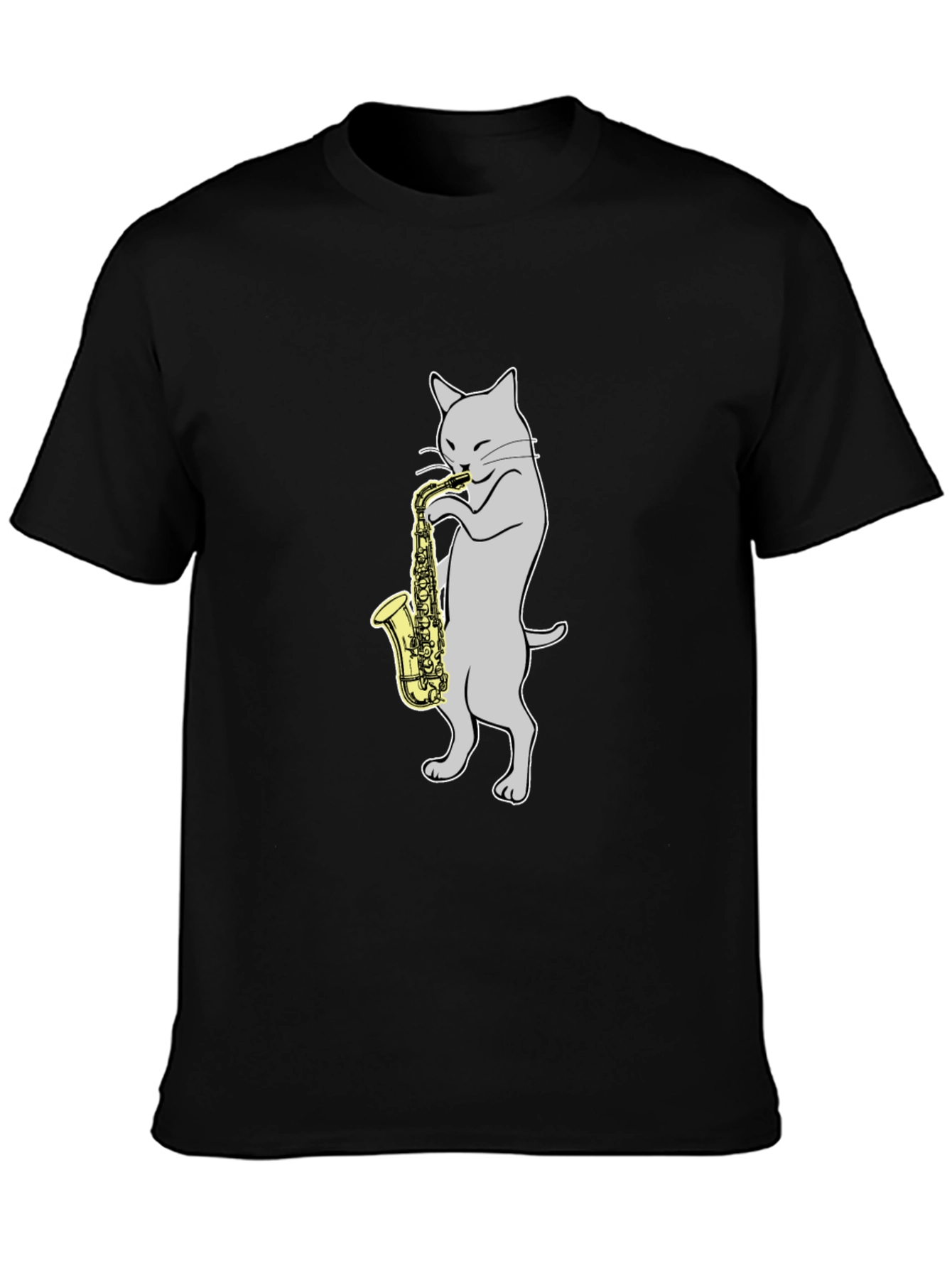 Cat Playing Saxophone T-Shirt