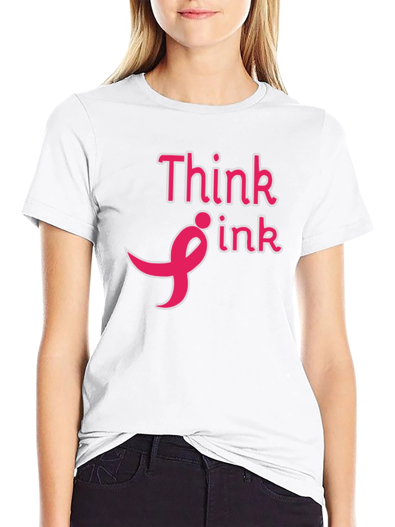 Think Pink Breast Cancer Awareness T-Shirt