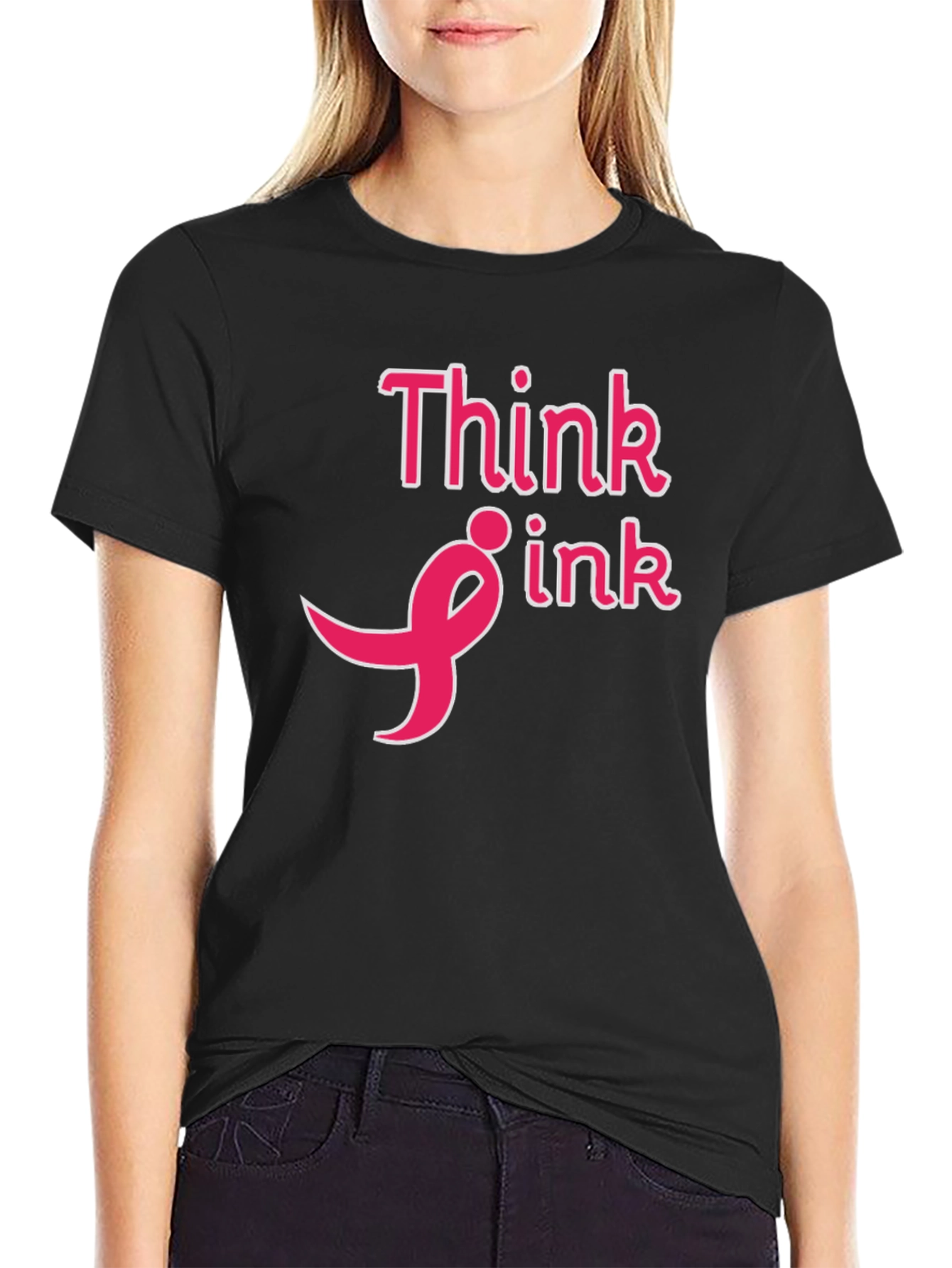 Think Pink Breast Cancer Awareness T-Shirt