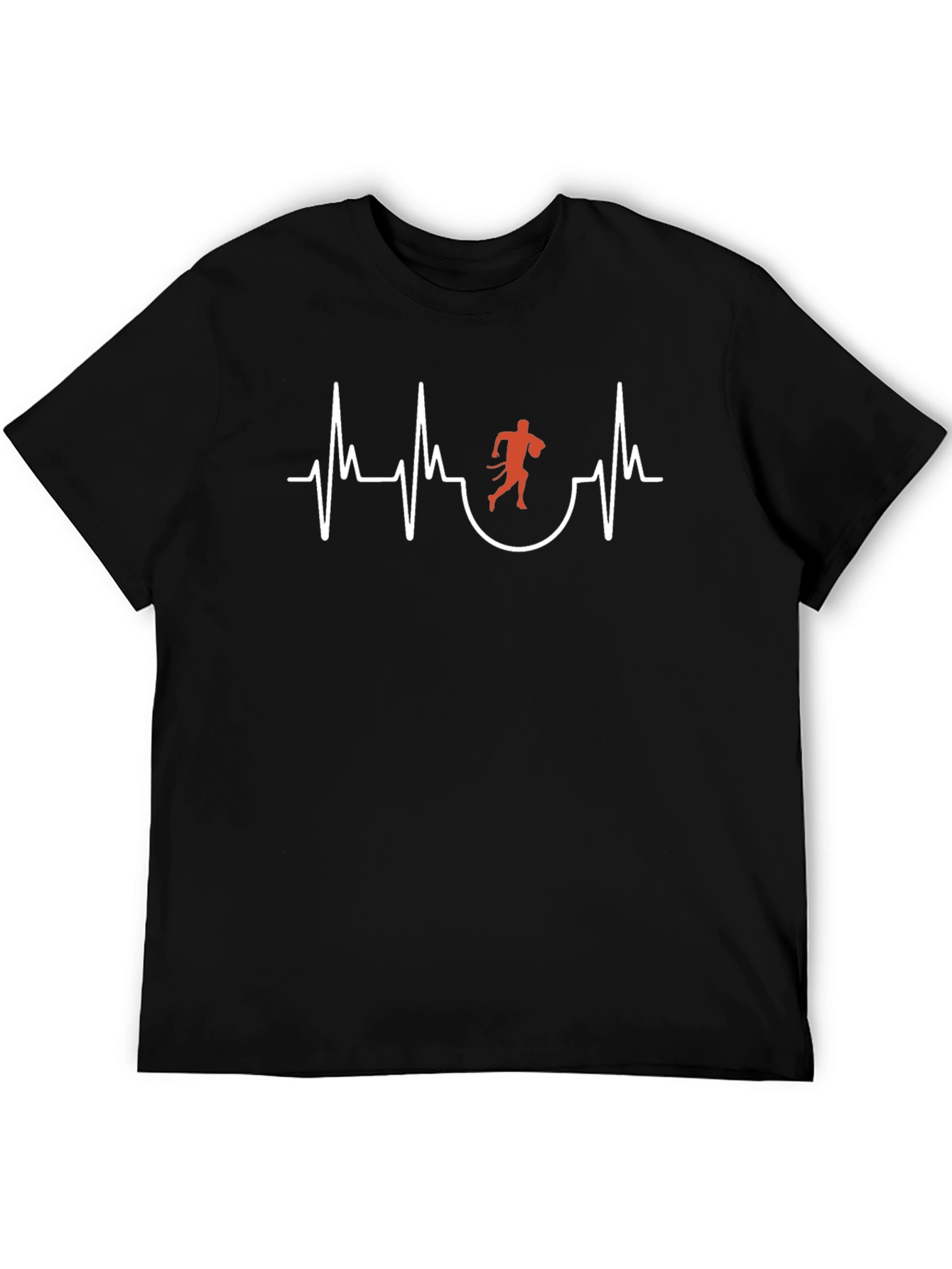 Heartbeat Runner Graphic Tee - Black