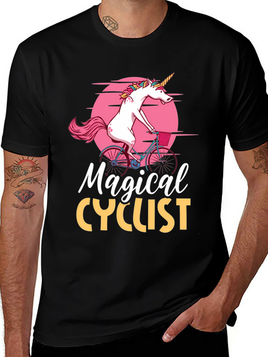 Magical Cyclist T-Shirt - Unicorn Bike Rider