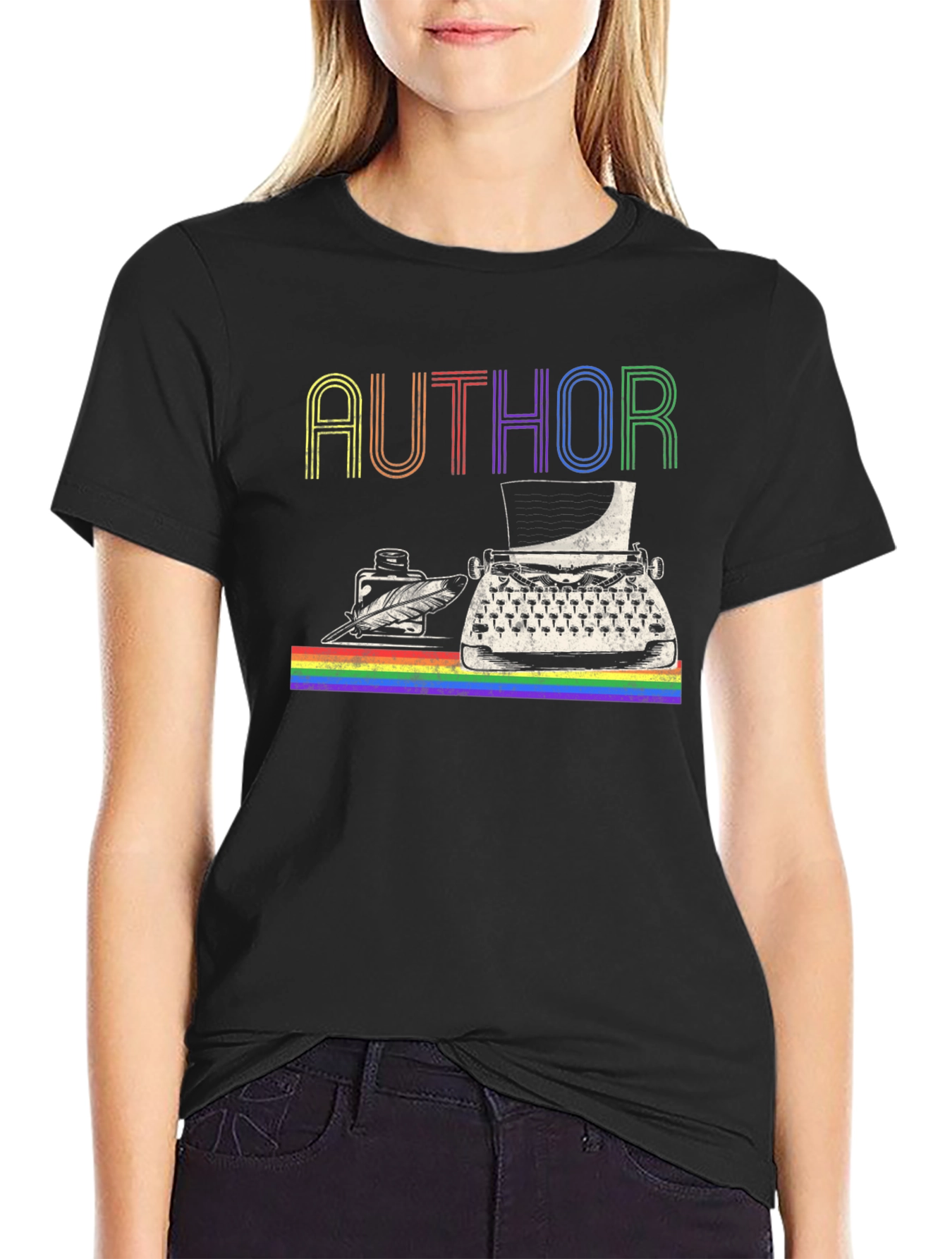 Author LGBTQ Pride Rainbow T-Shirt
