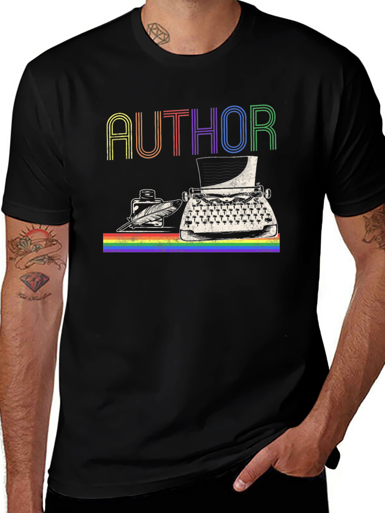 Author LGBTQ Pride Rainbow T-Shirt