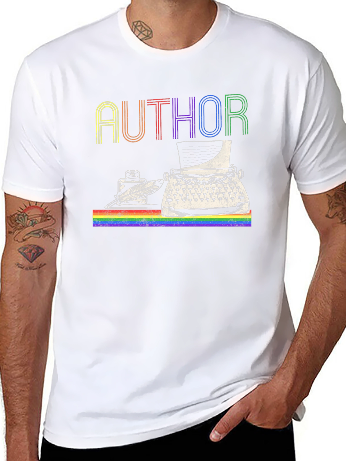 Author LGBTQ Pride Rainbow T-Shirt
