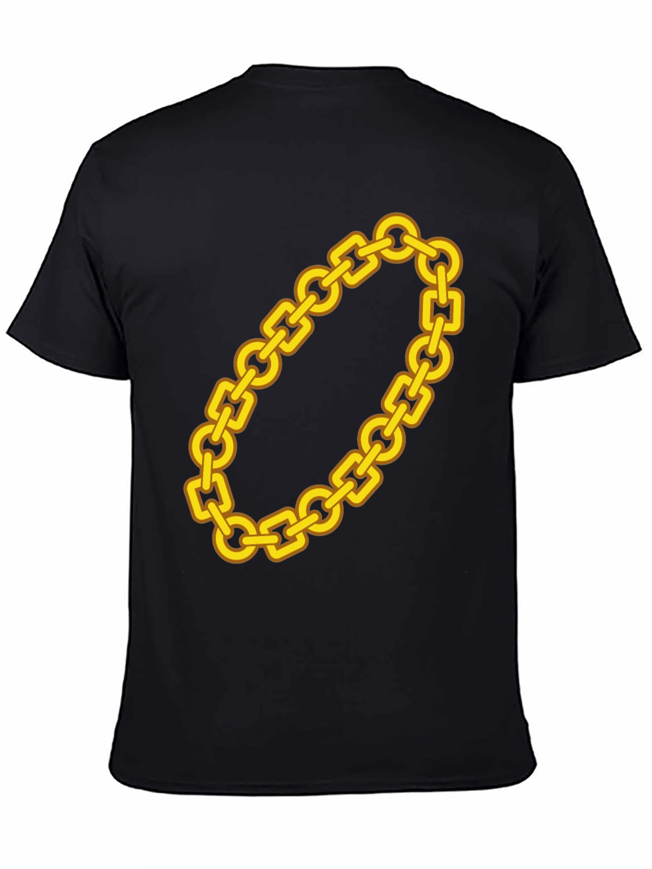 Gold Chain Graphic Tee - Bold Fashion Statement