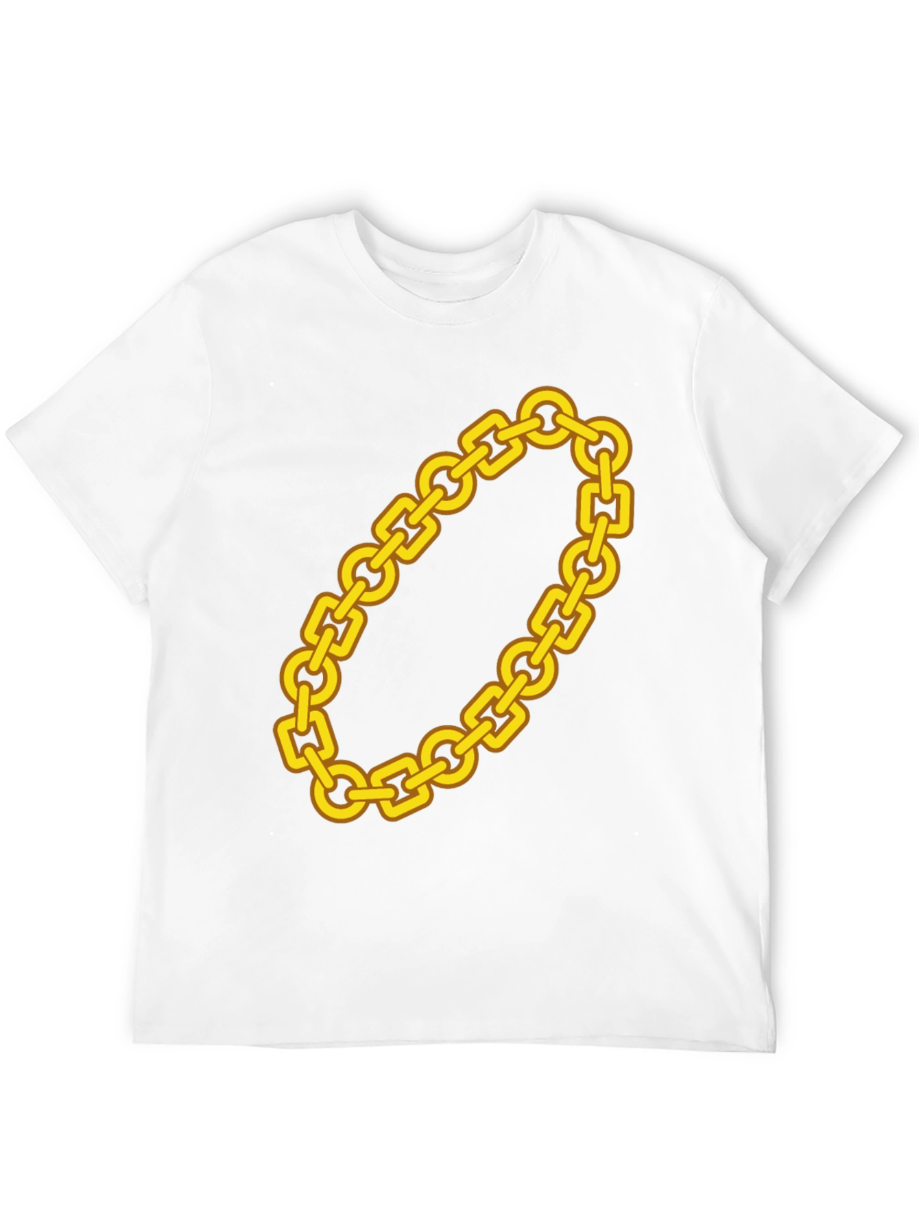 Gold Chain Graphic Tee - Bold Fashion Statement