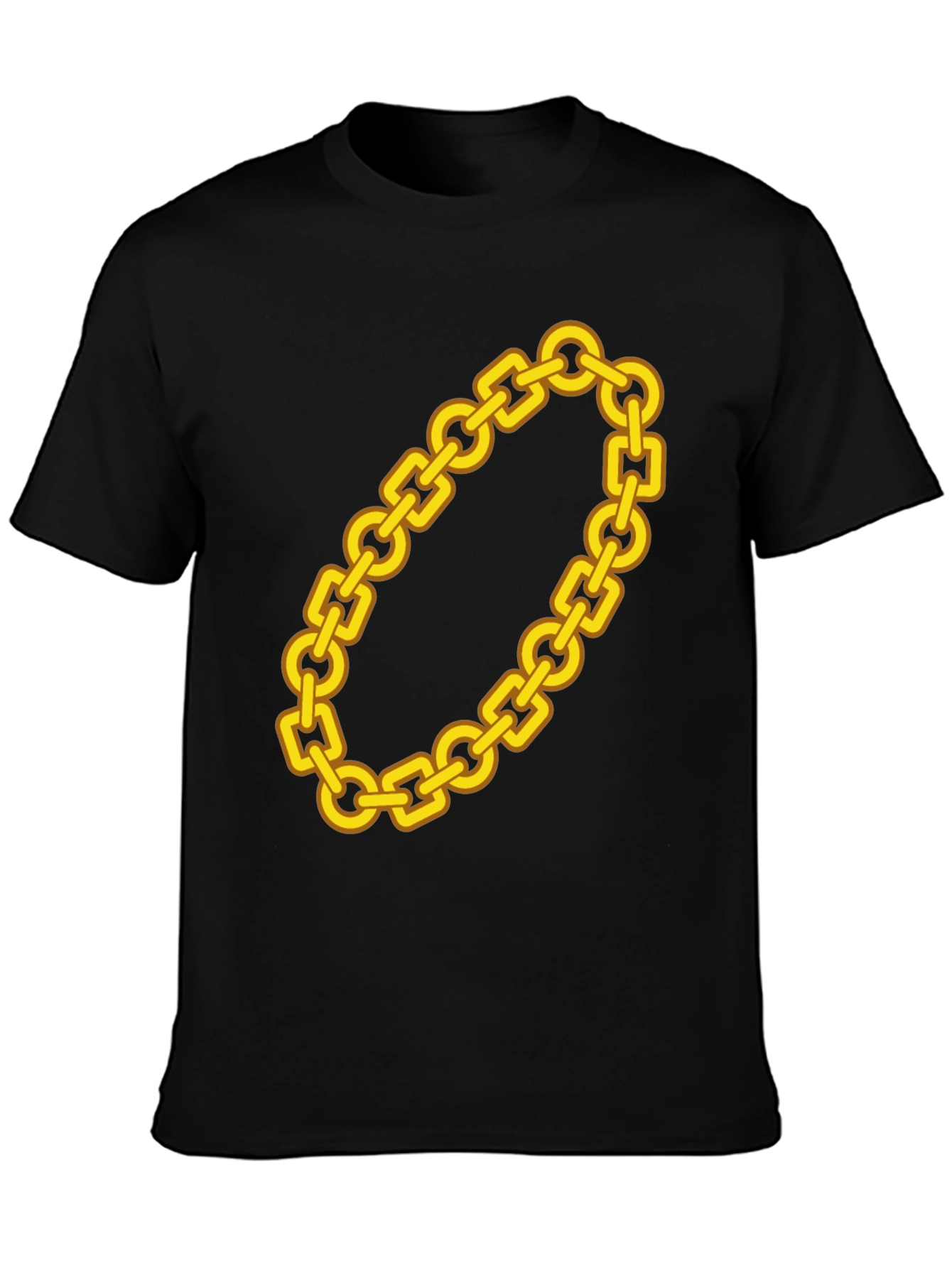 Gold Chain Graphic Tee - Bold Fashion Statement