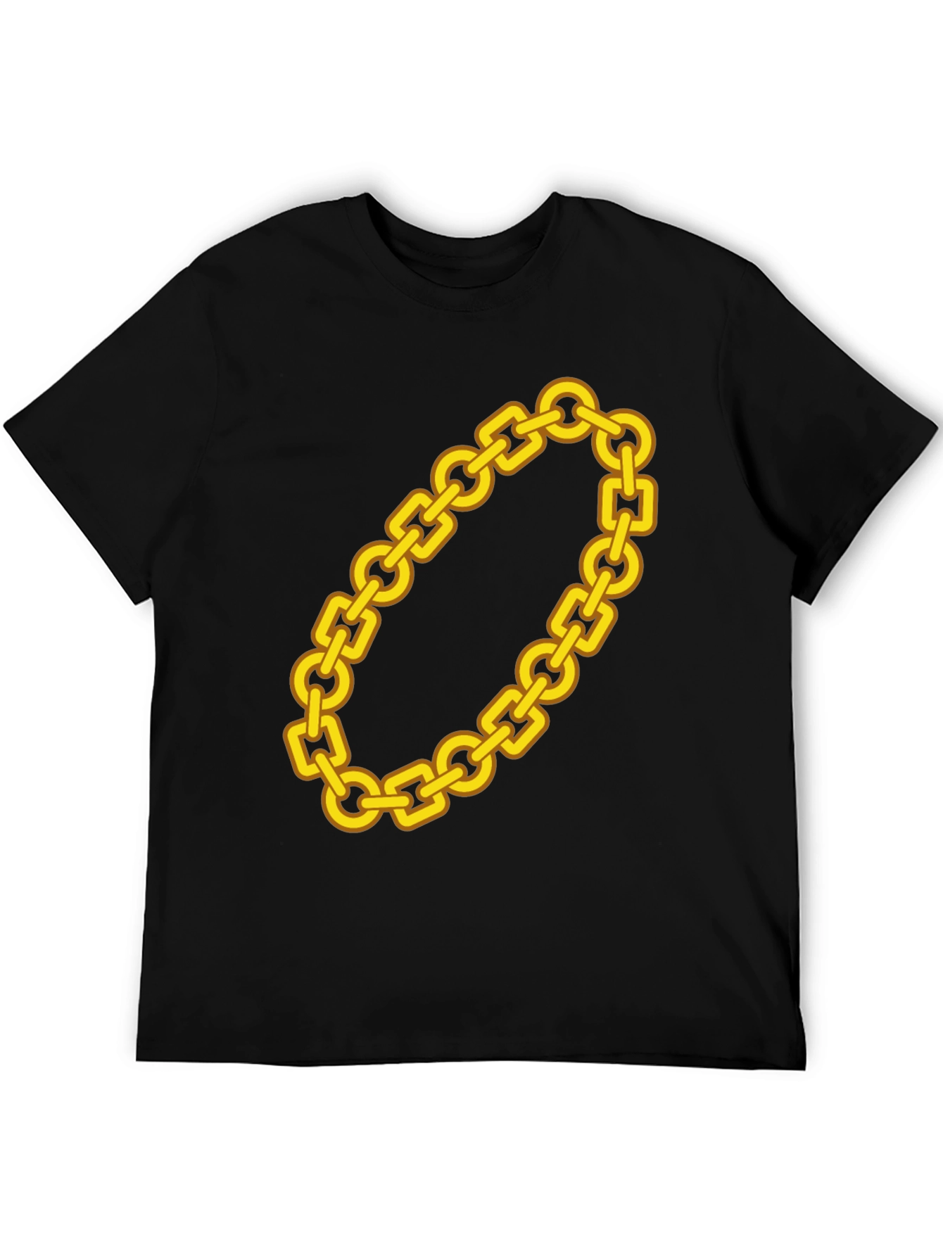 Gold Chain Graphic Tee - Bold Fashion Statement