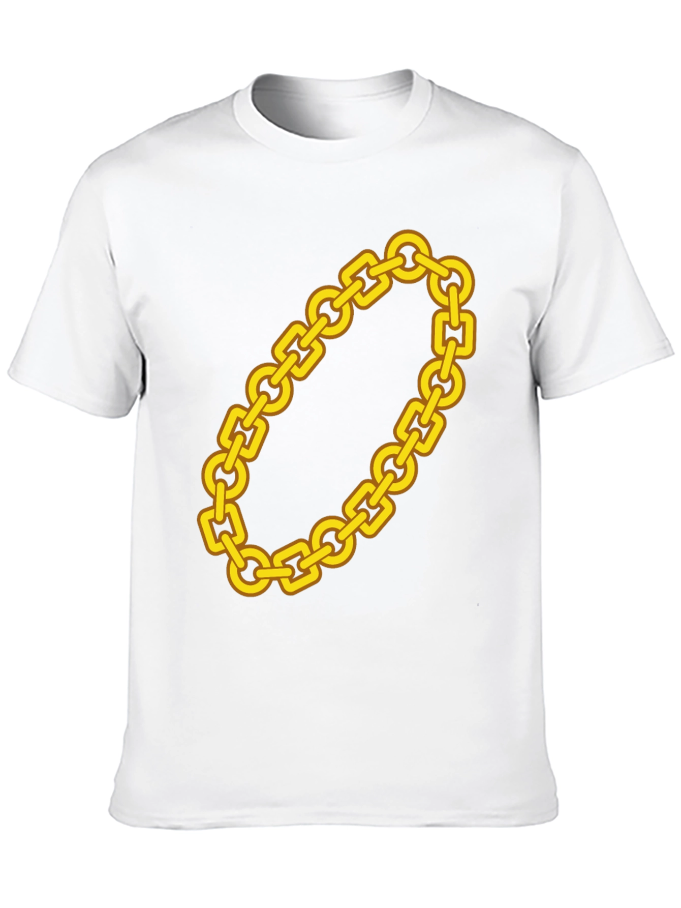Gold Chain Graphic Tee - Bold Fashion Statement