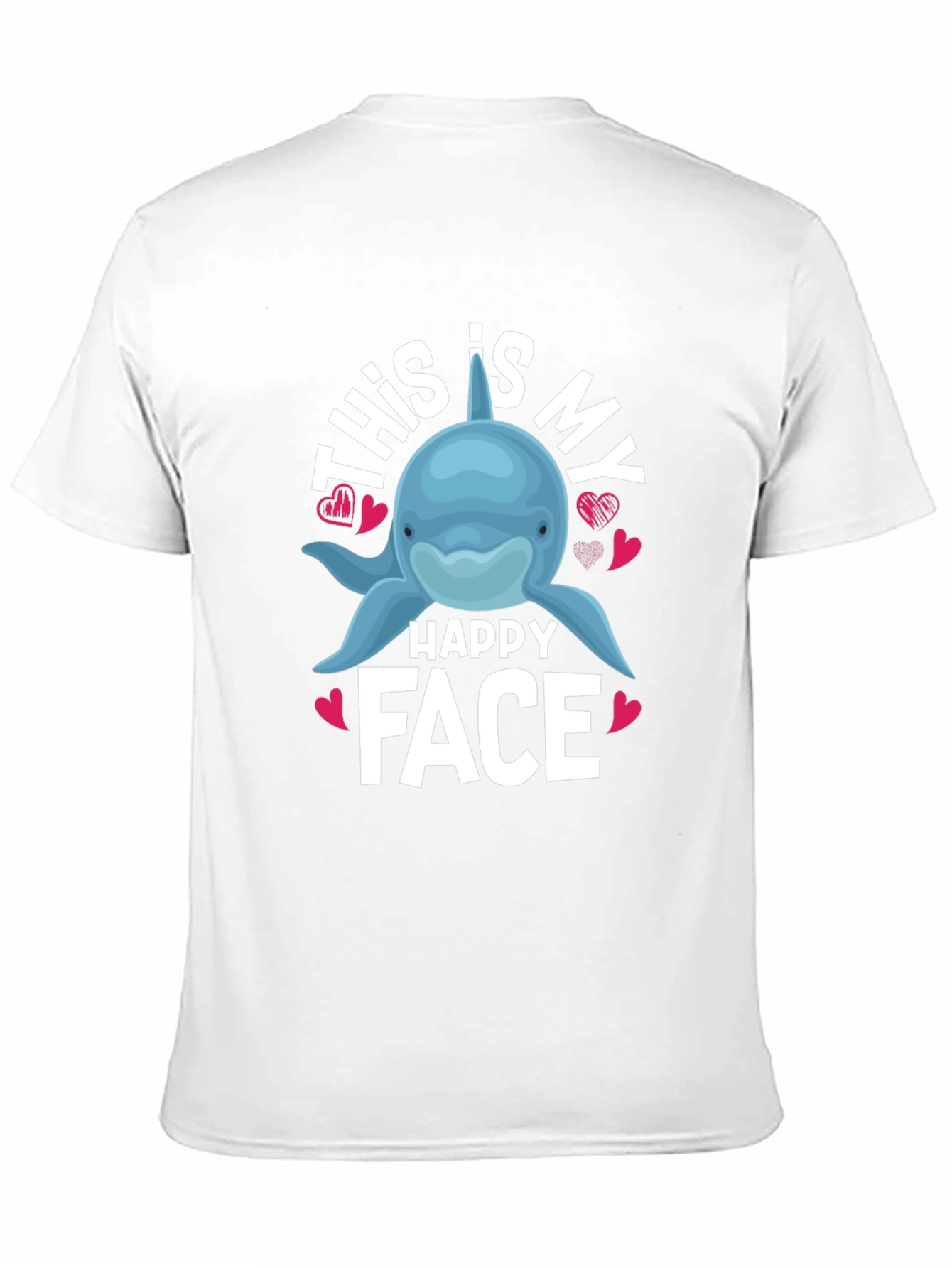 This Is My Happy Face Dolphin Graphic T-Shirt
