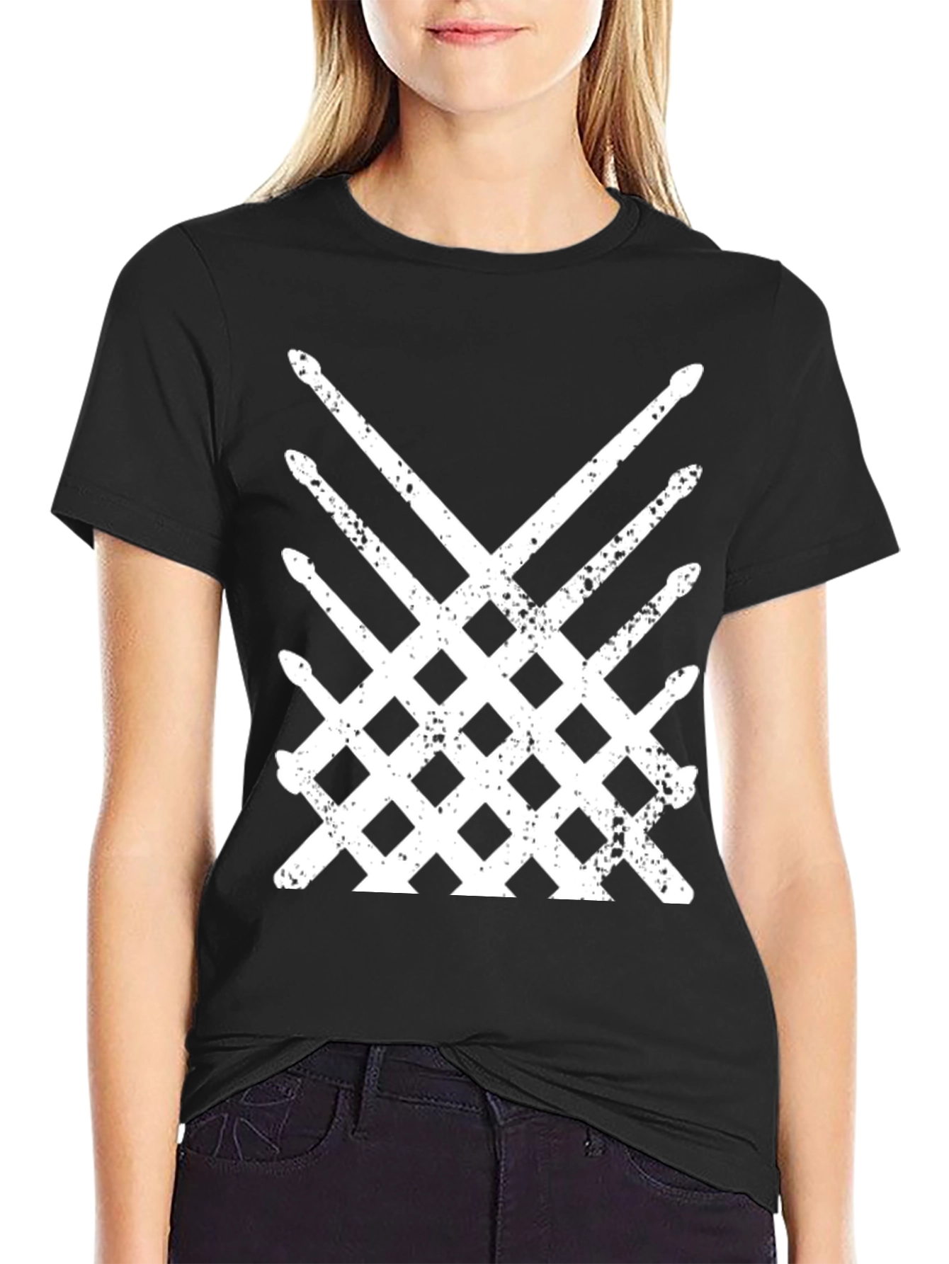 Drummer Sticks Graphic Tee - Black