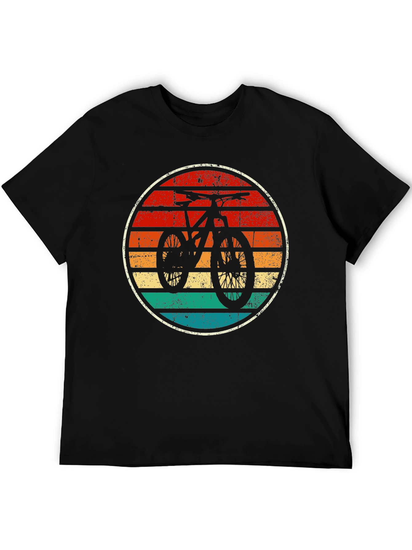 Retro Mountain Bike T-Shirt - Distressed Graphic Tee