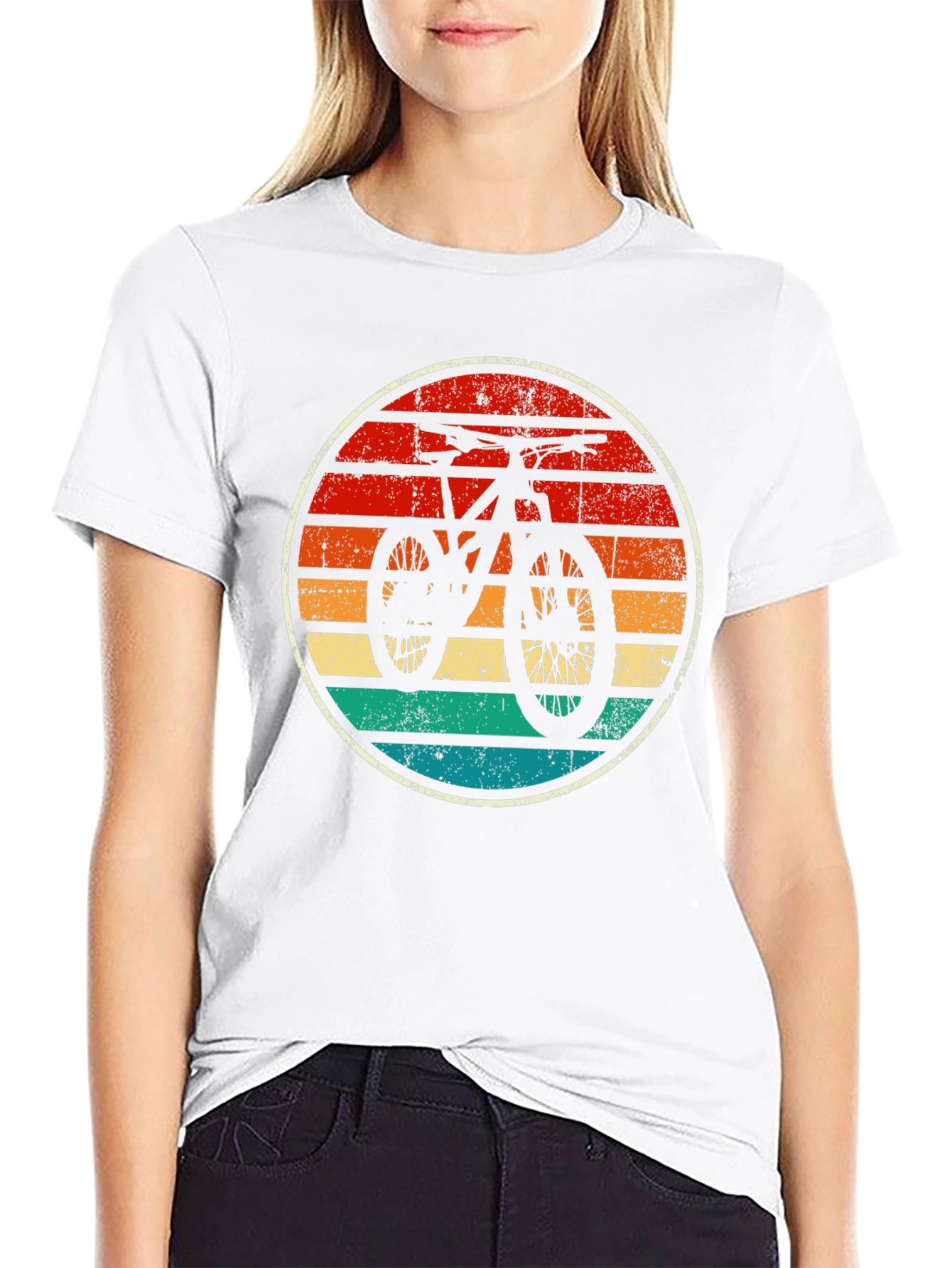 Retro Mountain Bike T-Shirt - Distressed Graphic Tee