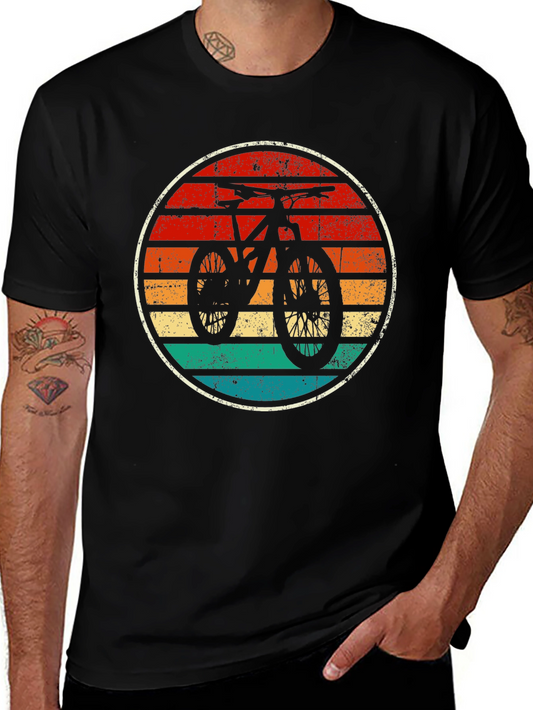 Retro Mountain Bike T-Shirt - Distressed Graphic Tee
