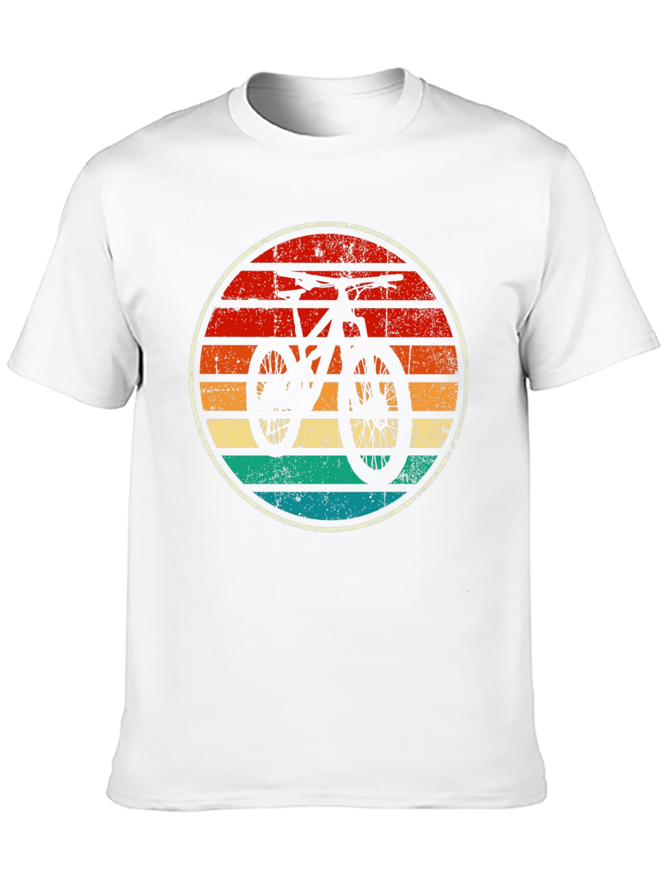 Retro Mountain Bike T-Shirt - Distressed Graphic Tee
