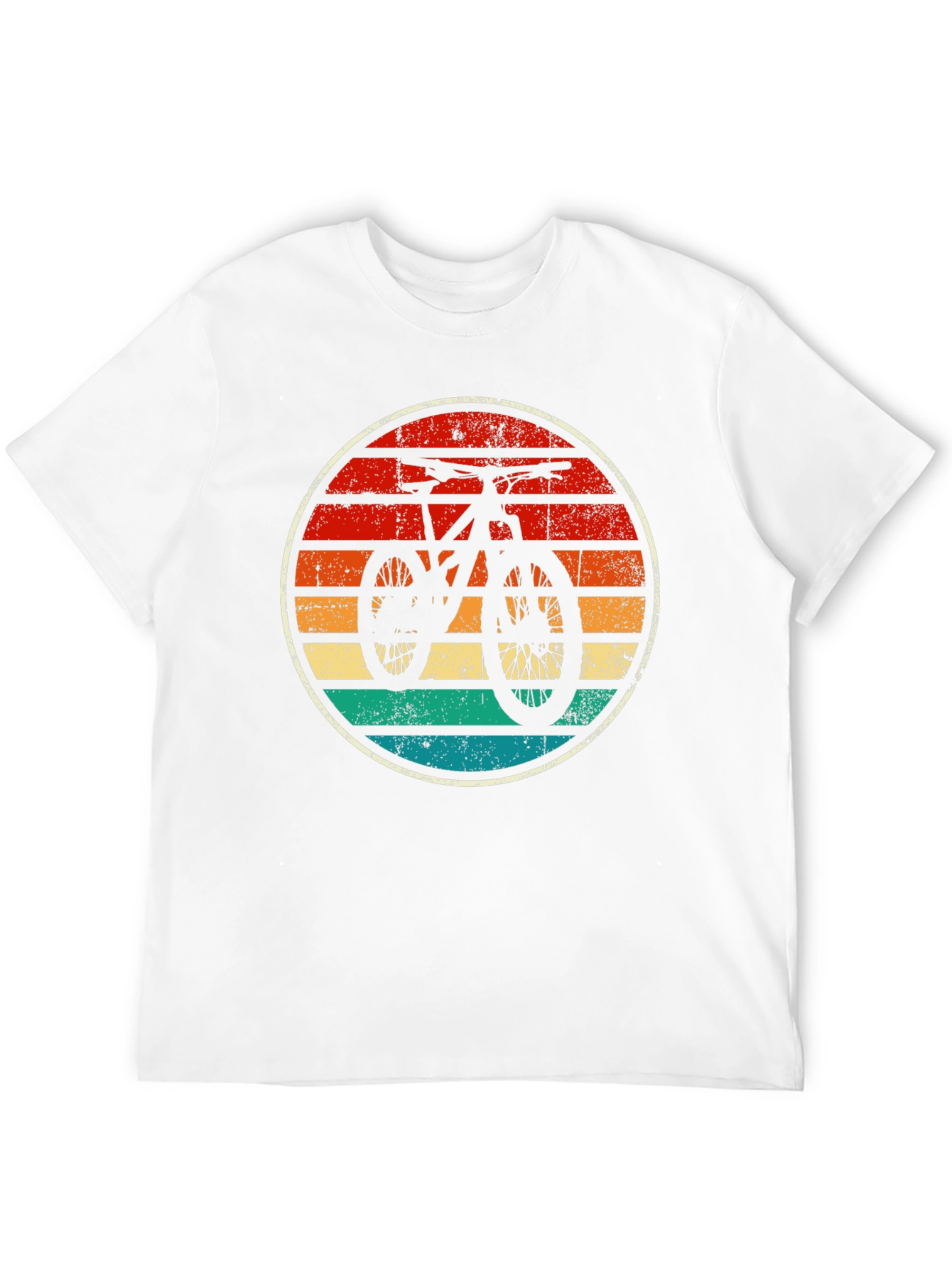 Retro Mountain Bike T-Shirt - Distressed Graphic Tee