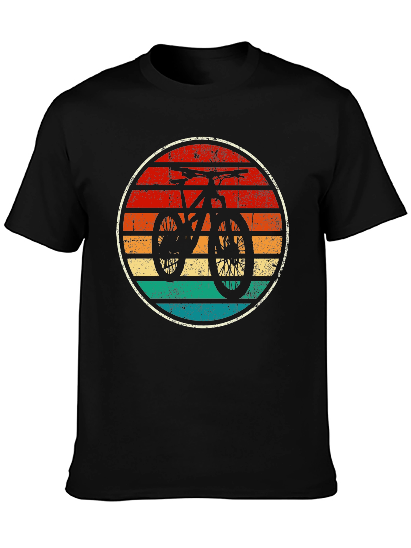 Retro Mountain Bike T-Shirt - Distressed Graphic Tee