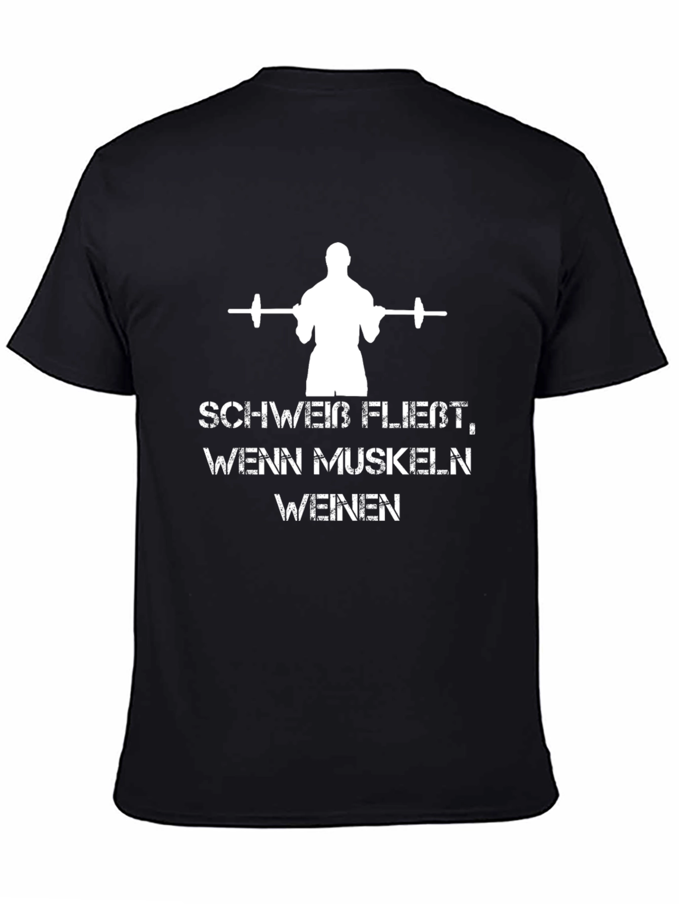 Workout Motivation T-Shirt: Schweib Fließt Wenn Muskeln Weinen
