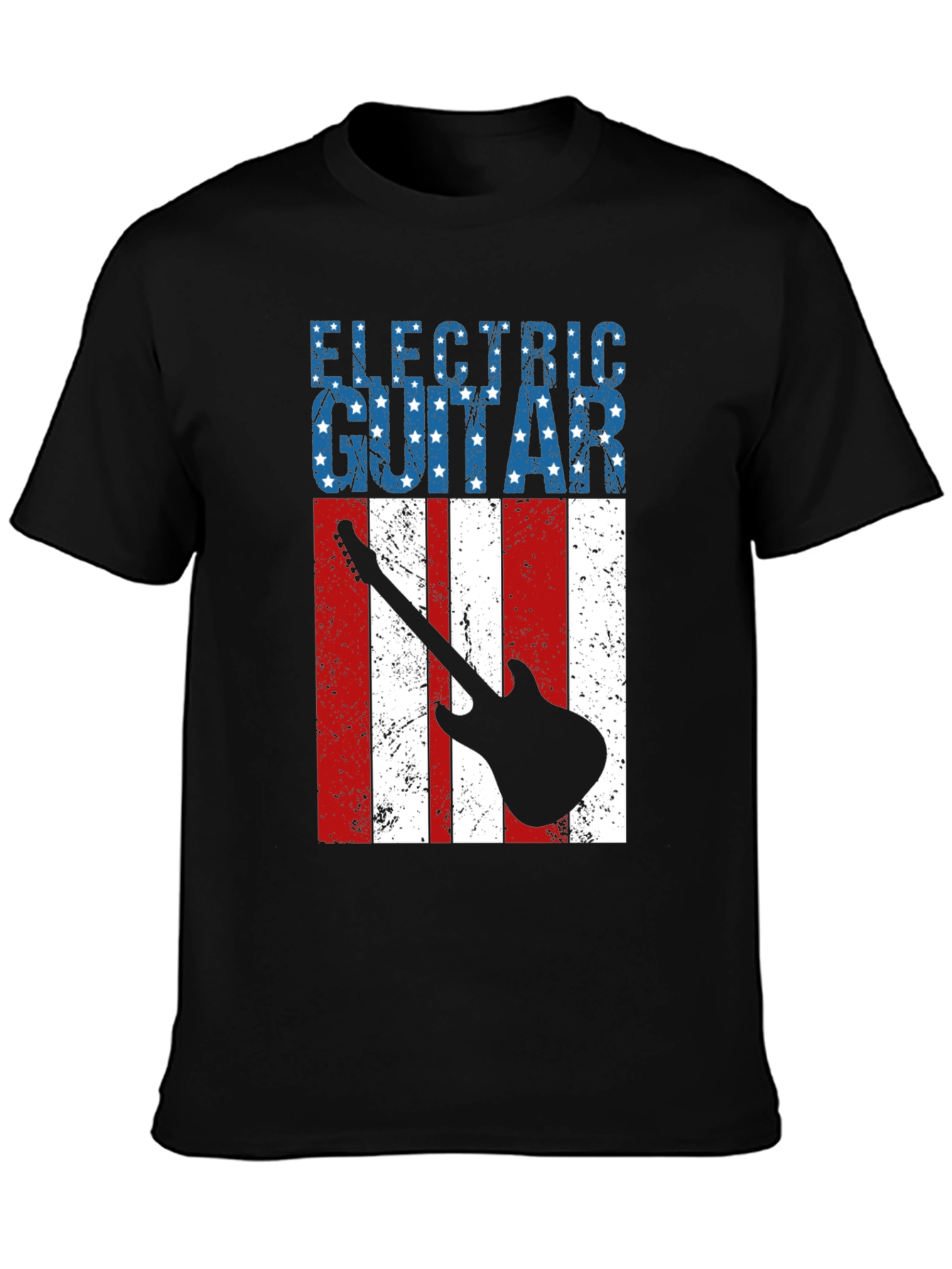 Electric Guitar American Flag T-Shirt