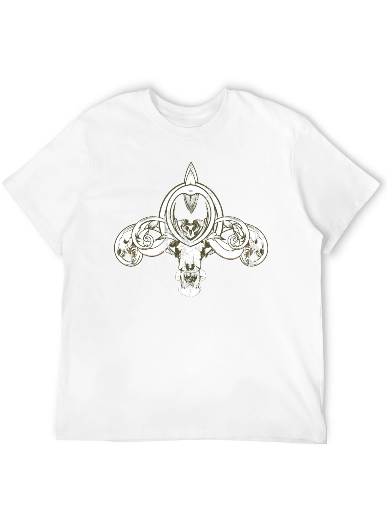 Skull Fleur-de-lis Graphic Black T-Shirt