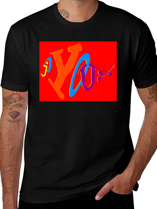 Bold Graphic Tee - Abstract Design Bright Colors