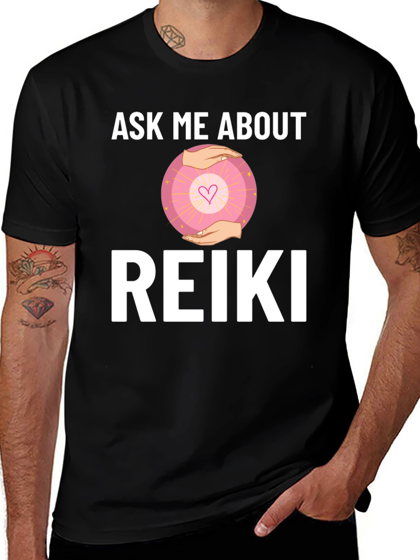 Ask Me About Reiki T-Shirt - Healing Energy Shirt