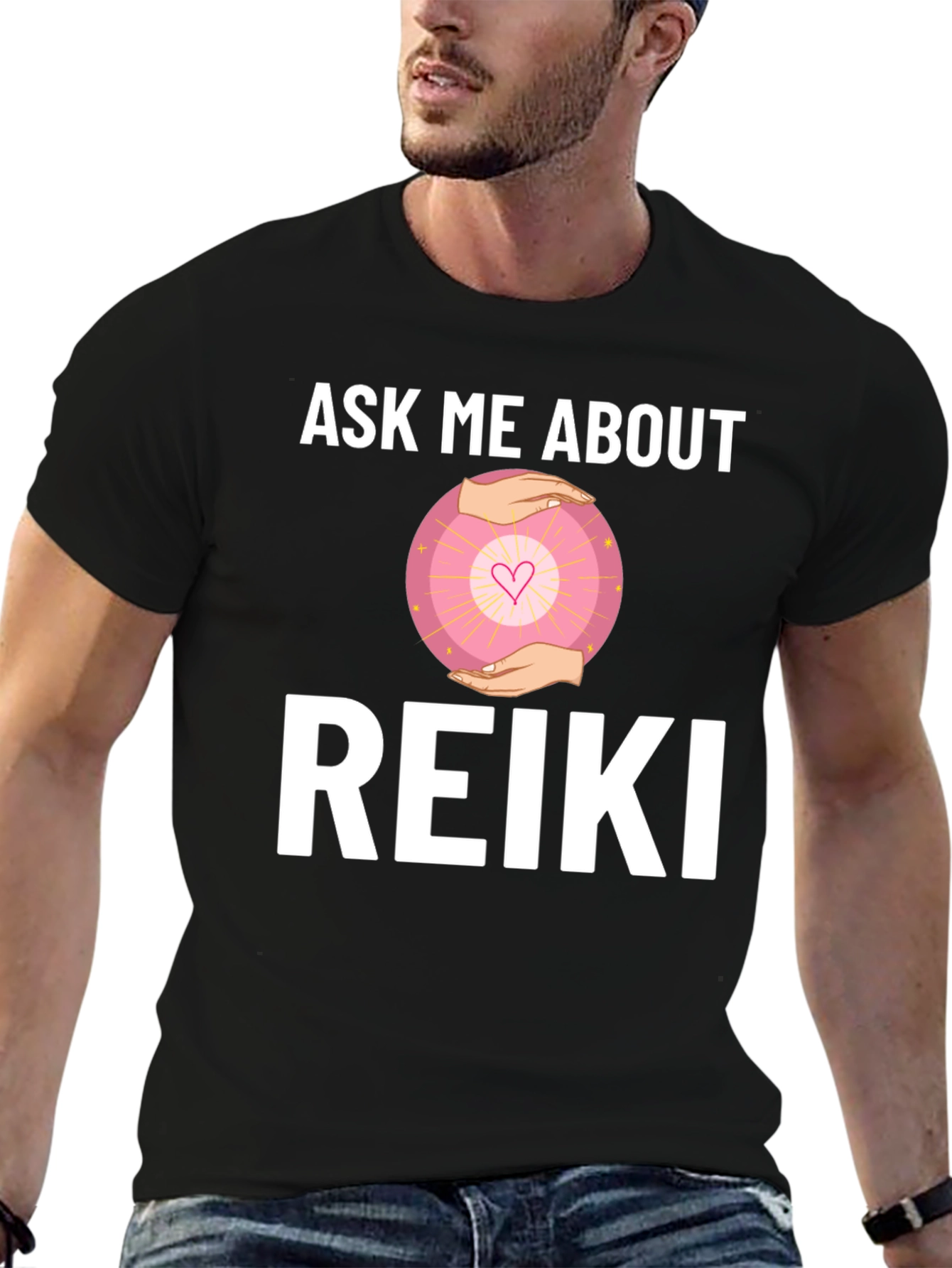 Ask Me About Reiki T-Shirt - Healing Energy Shirt