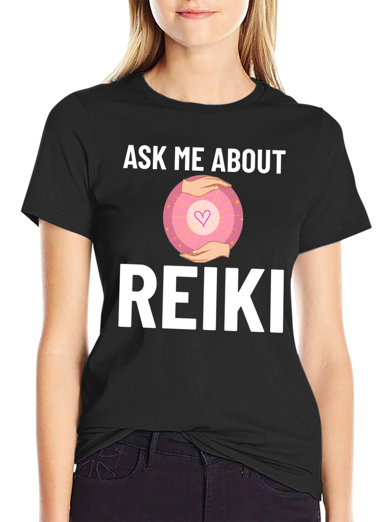 Ask Me About Reiki T-Shirt - Healing Energy Shirt