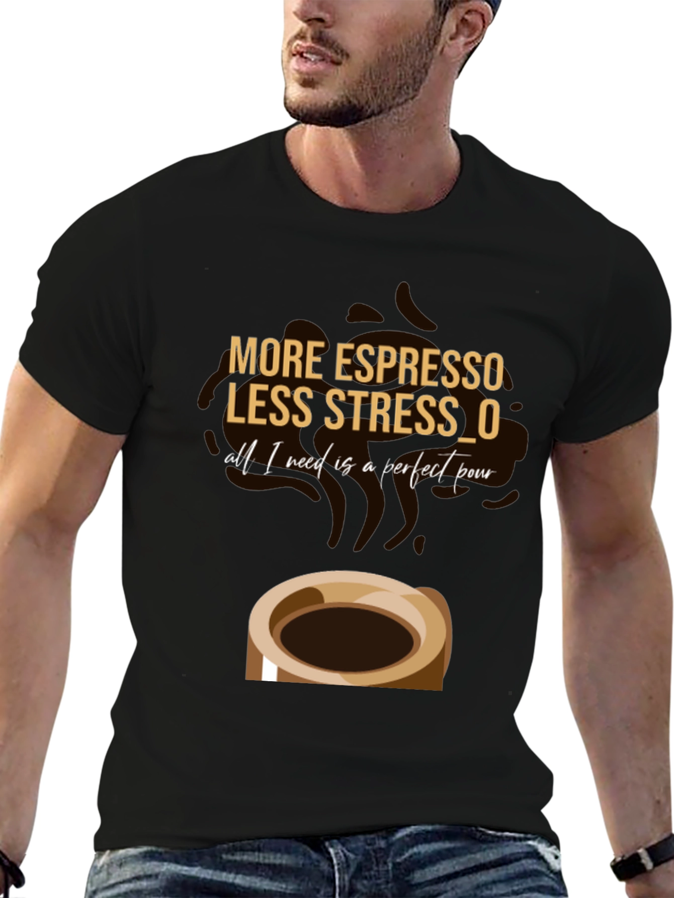 Espresso Lover Graphic T-Shirt - Coffee Stress Relief