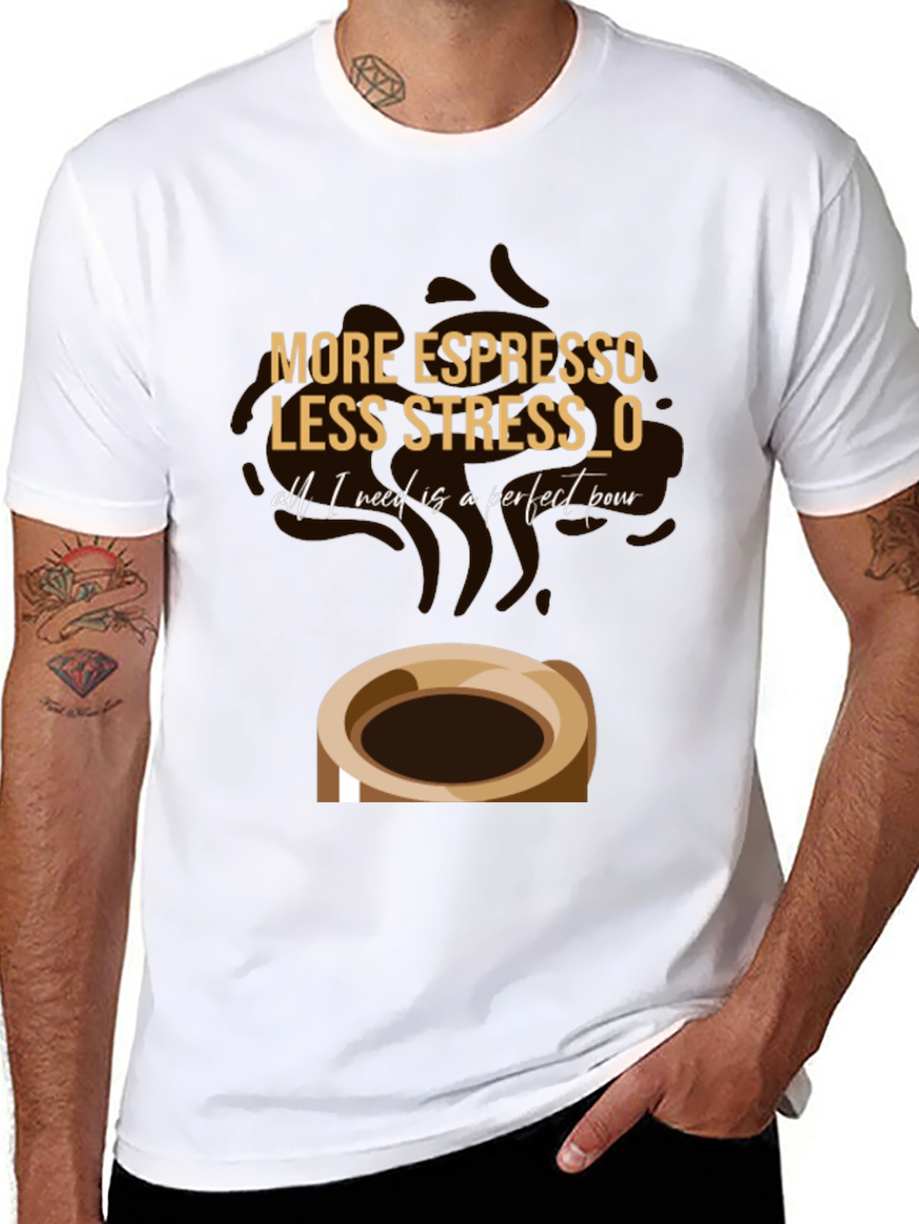 Espresso Lover Graphic T-Shirt - Coffee Stress Relief