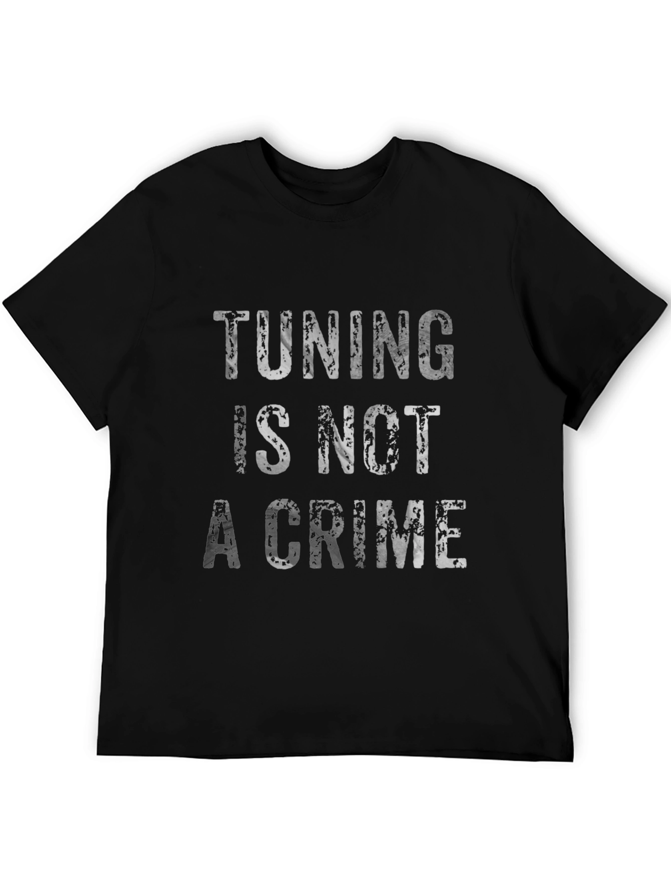 Tuning Is Not A Crime Graphic Tee - Black