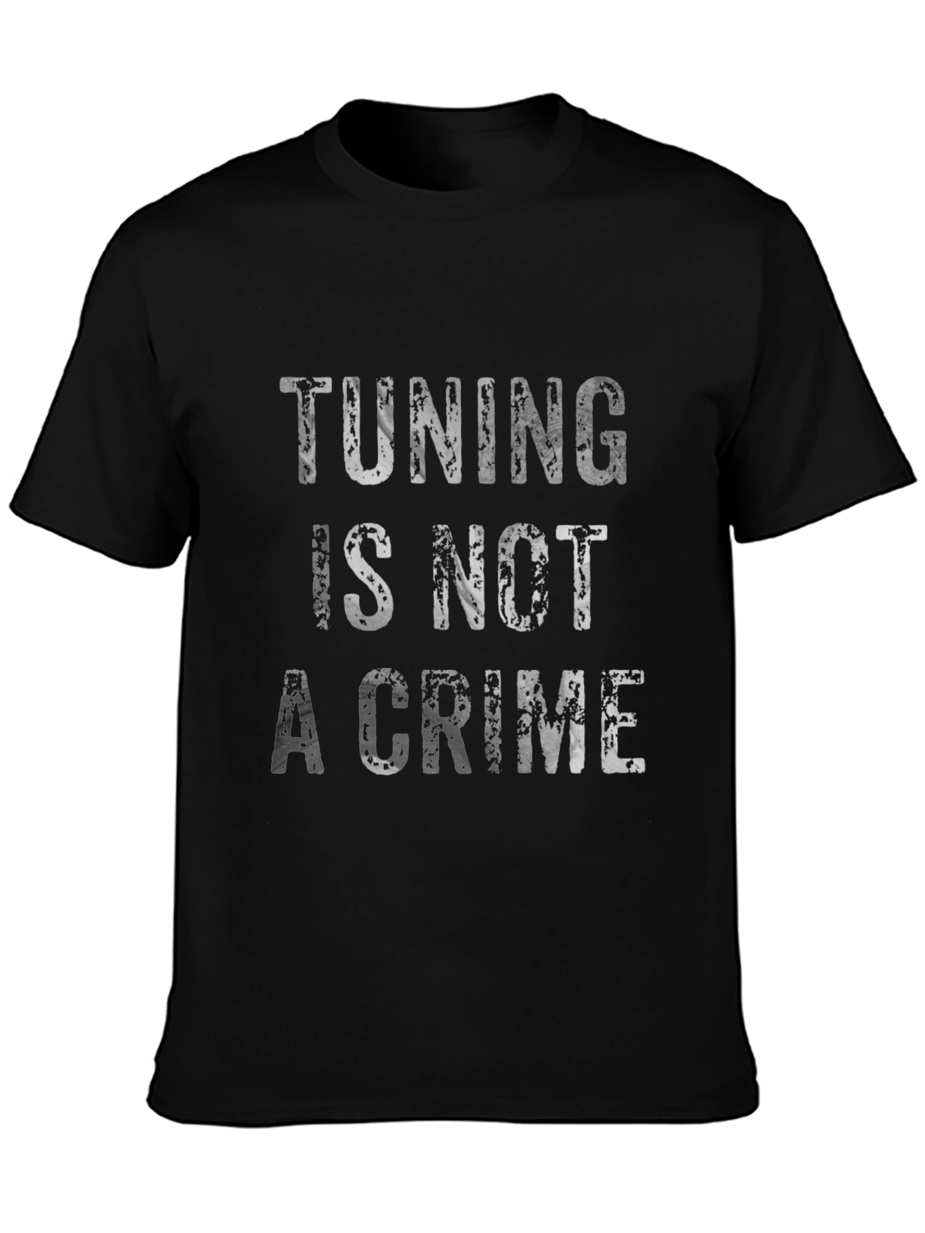 Tuning Is Not A Crime Graphic Tee - Black