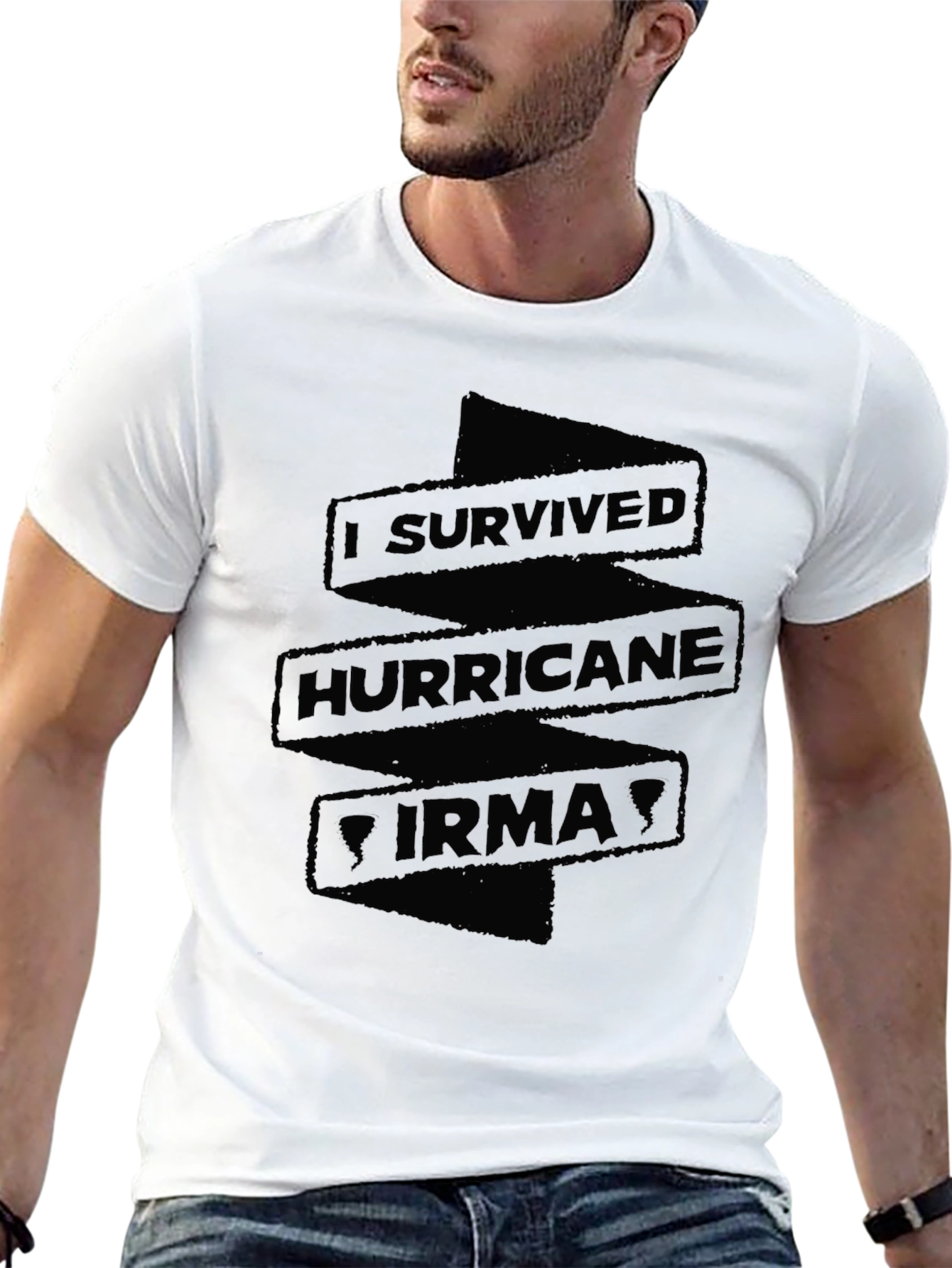 I Survived Hurricane Irma Black T-Shirt