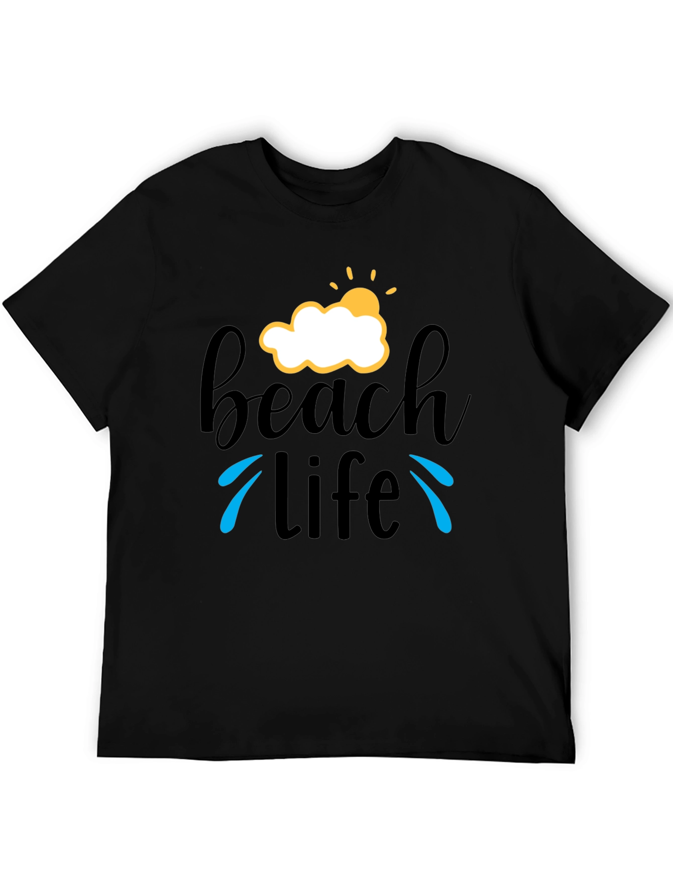 Beach Life T-Shirt - Black Graphic Tee