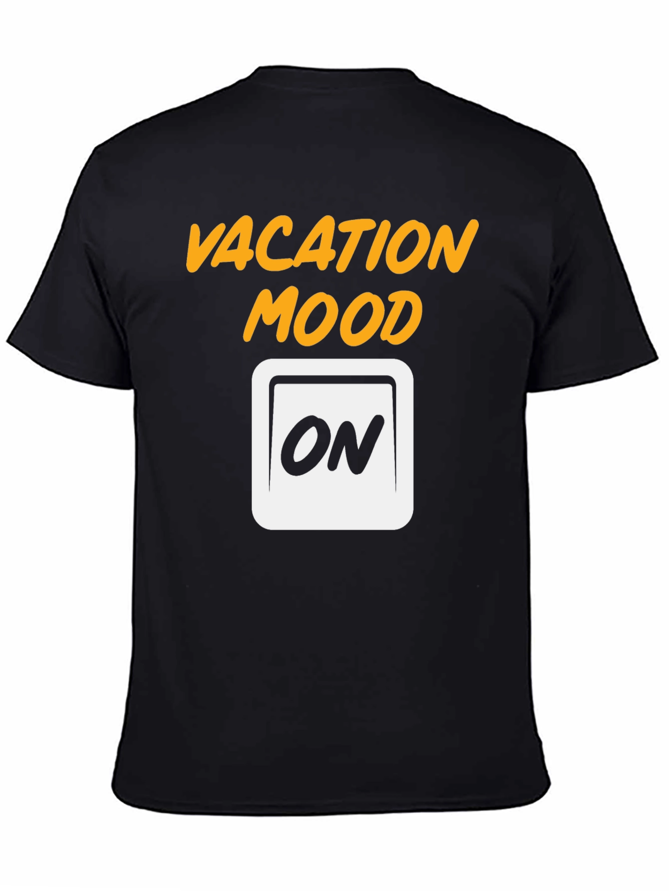 Vacation Mode On Graphic Tee - Black Cotton T-Shirt