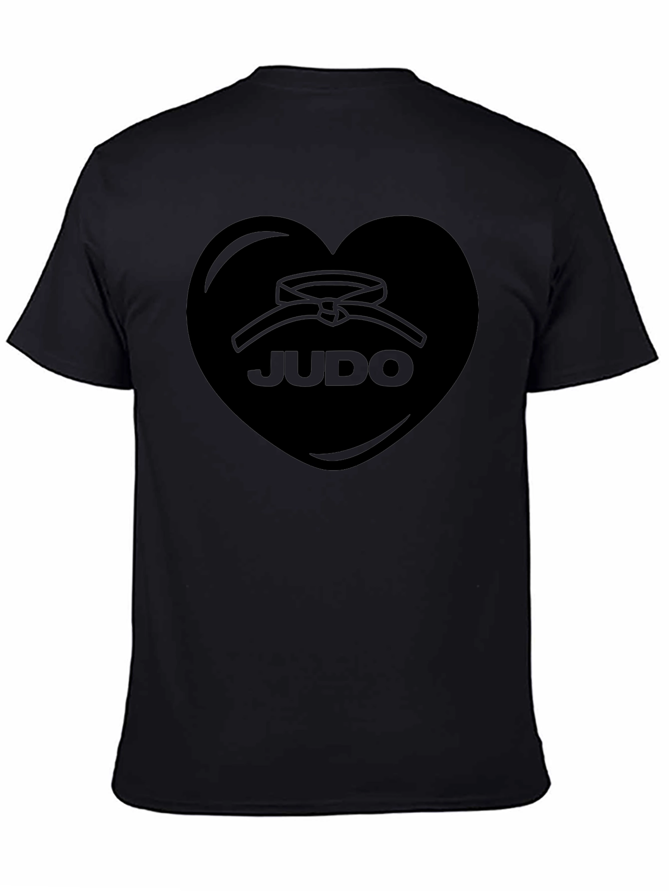 Judo Heart Graphic Black T-Shirt