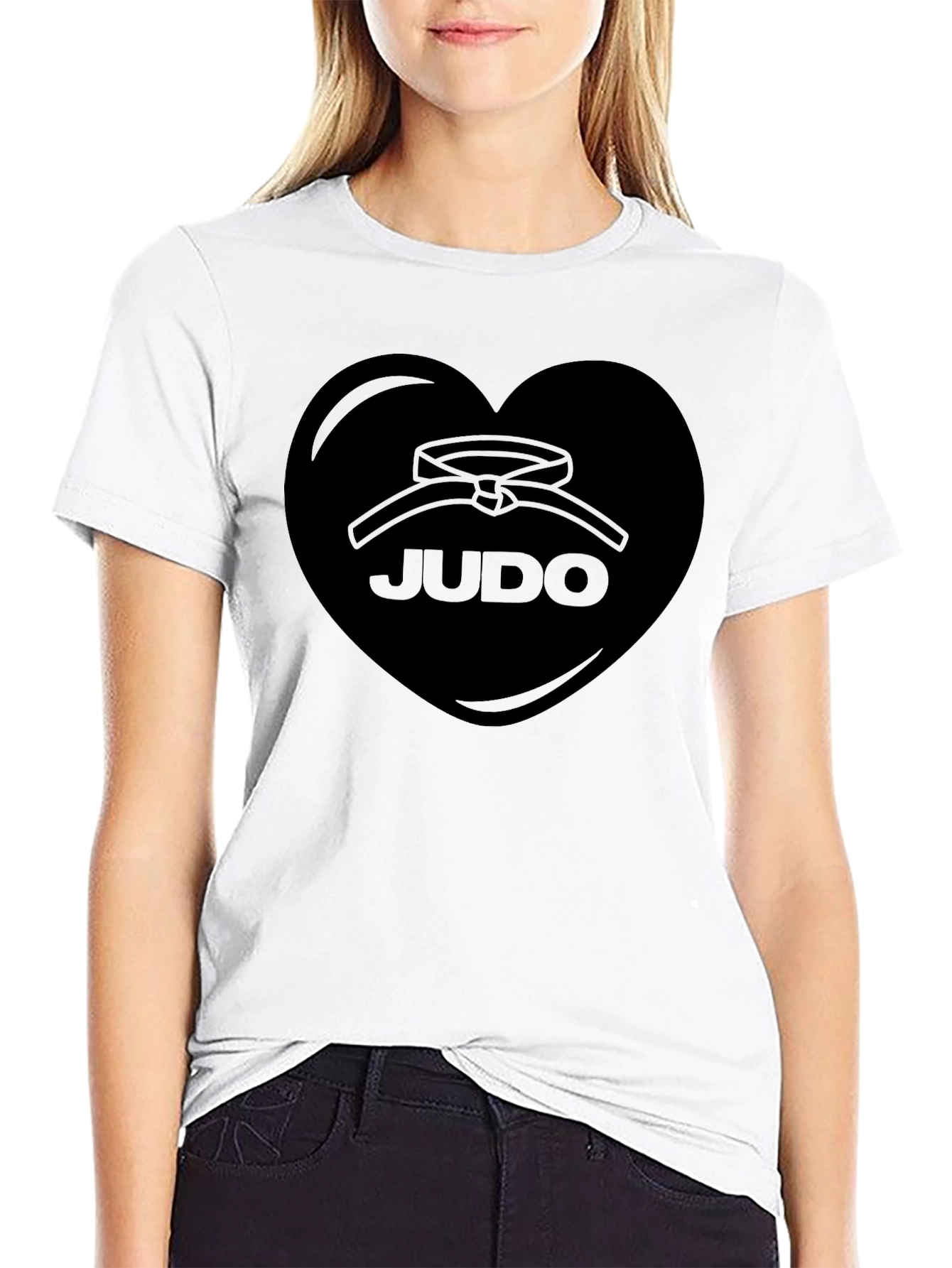 Judo Heart Graphic Black T-Shirt